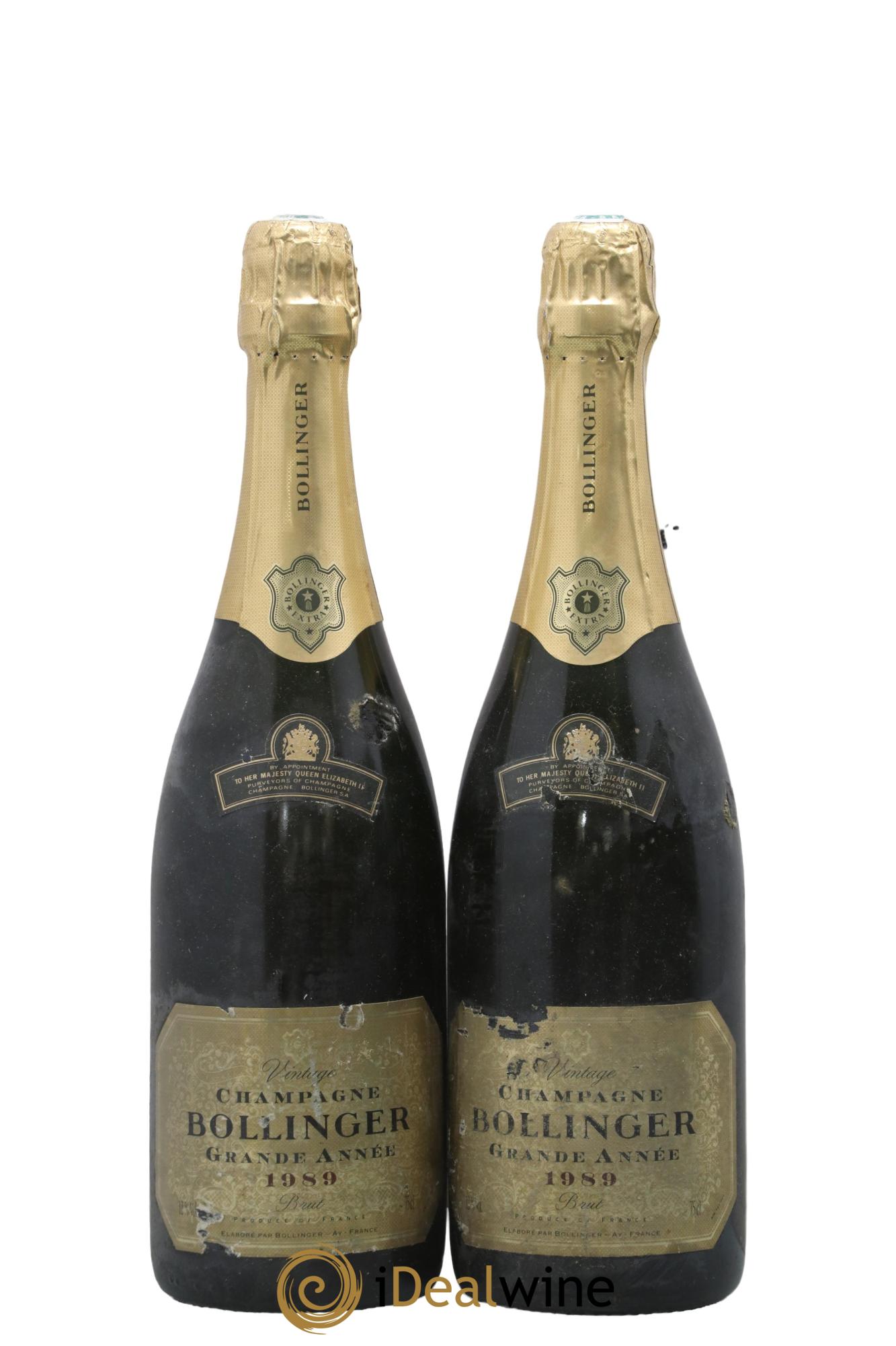 Grande Année Brut Bollinger 1989 - Lot of 2 bottles - 0