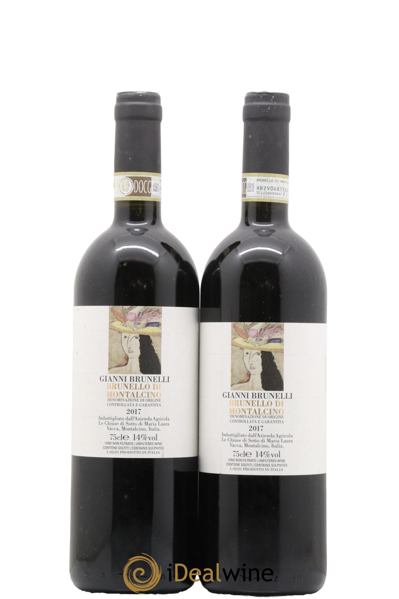 Brunello di Montalcino DOCG Gianni Brunelli 2017 - Lot de 2 bouteilles - 0
