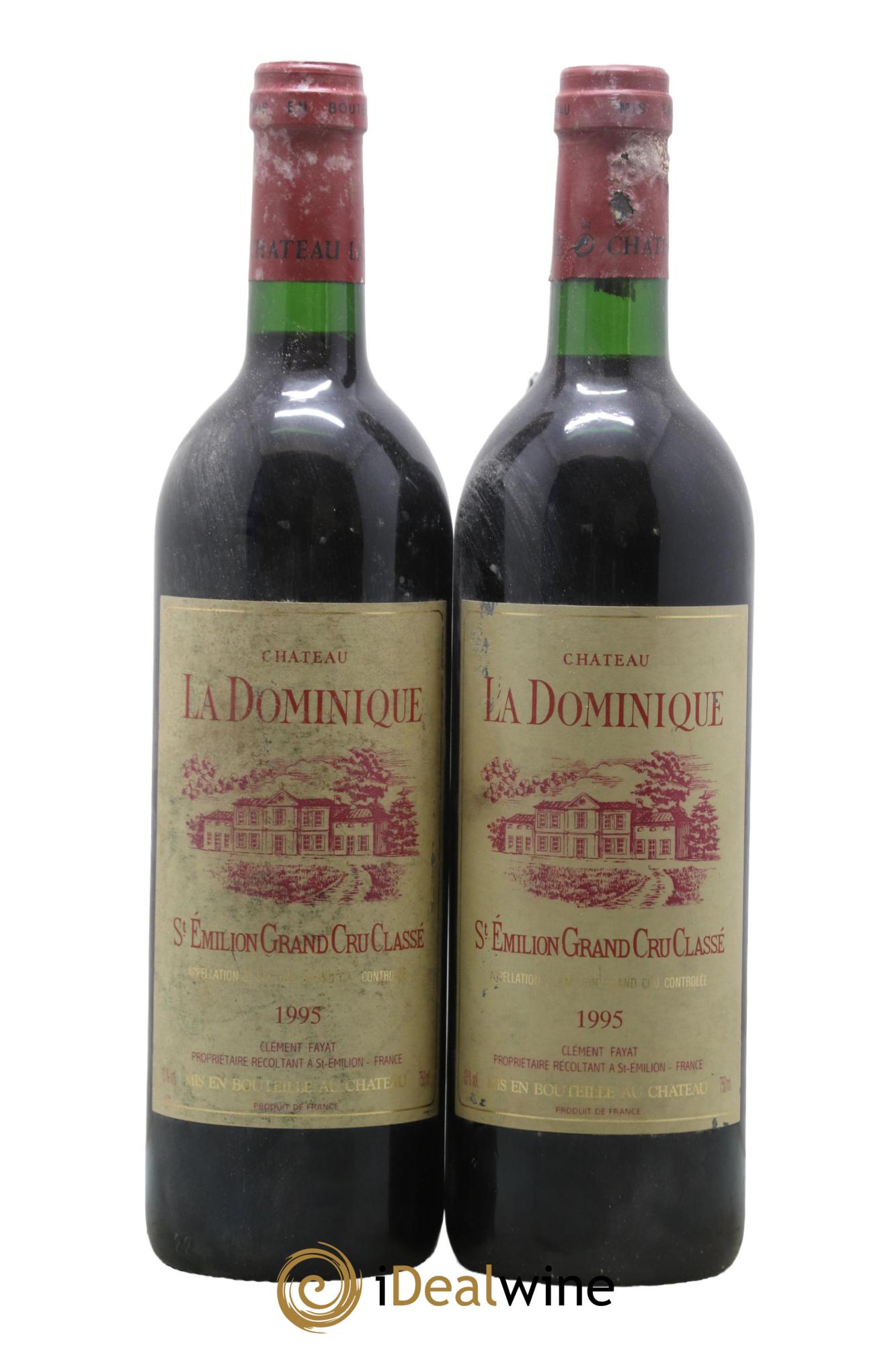 Château la Dominique Grand Cru Classé 1995 - Lot of 2 bottles - 0