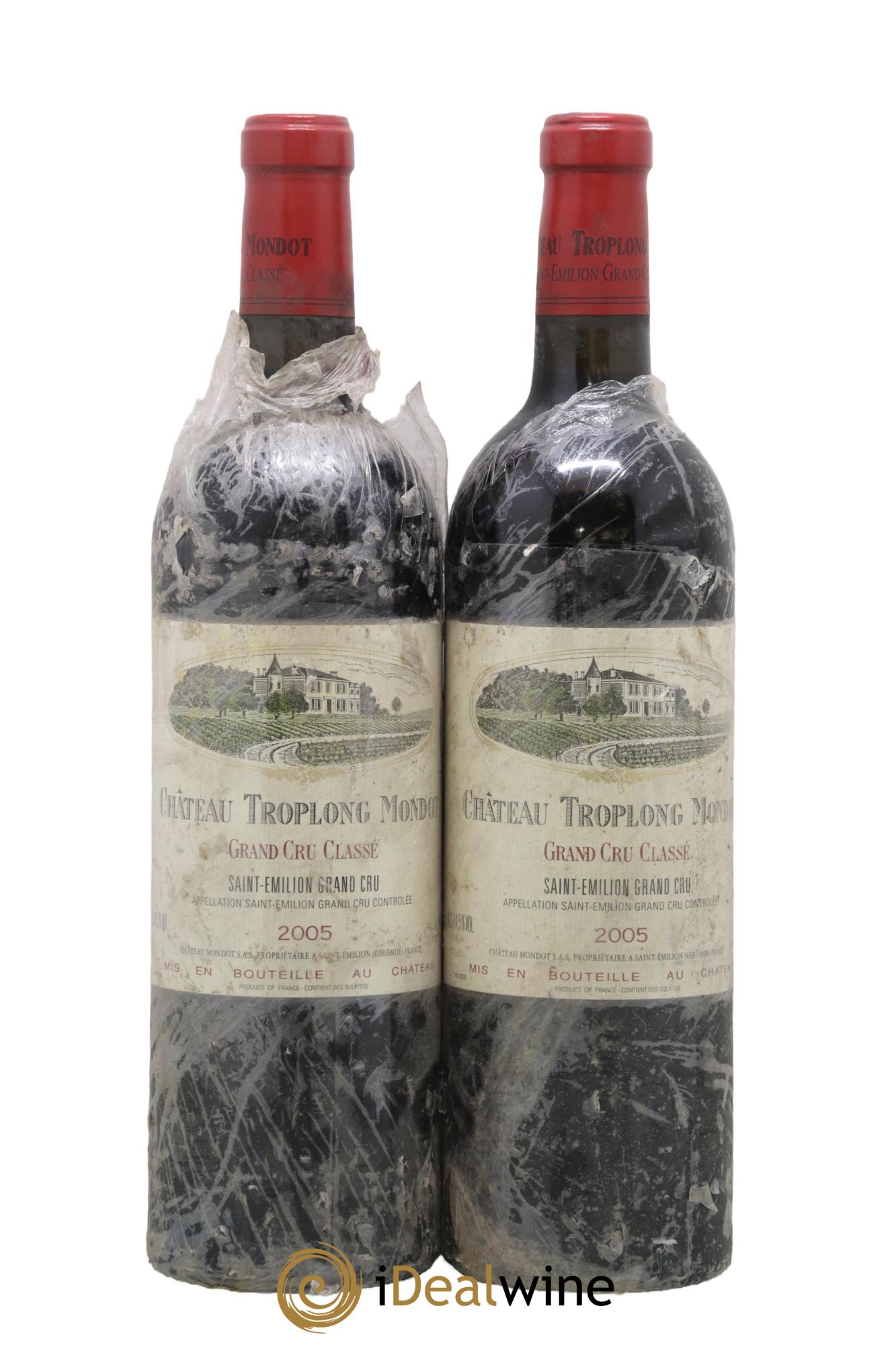 Château Troplong Mondot 1er Grand Cru Classé B 2005 - Lot de 2 bouteilles - 0