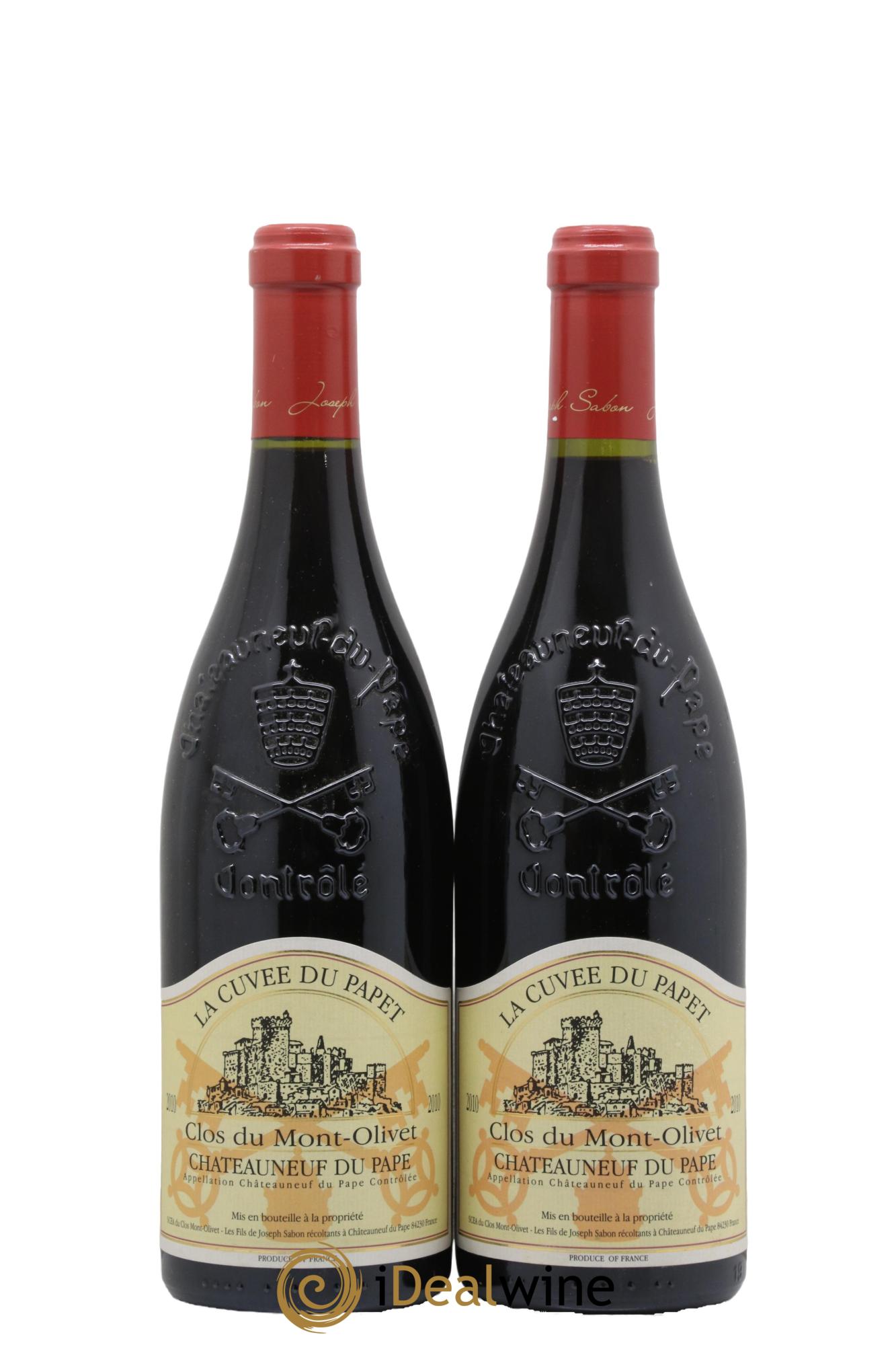 Châteauneuf-du-Pape Cuvée du Papet Clos du Mont-Olivet 2010 - Lot de 2 bouteilles - 0