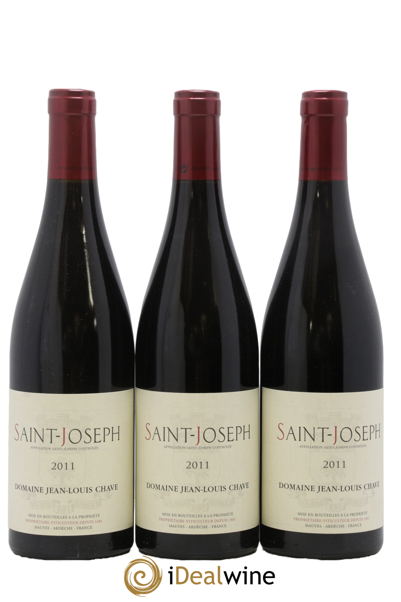 Saint-Joseph Jean-Louis Chave 2011 - Lot of 3 bottles - 0