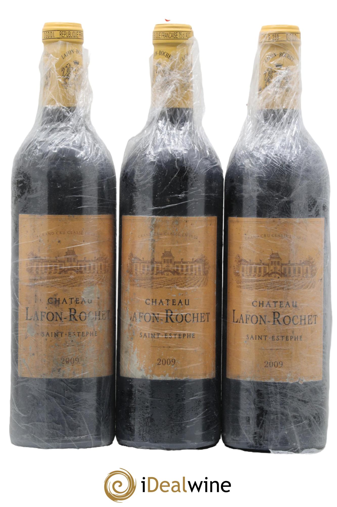 Château Lafon Rochet 4ème Grand Cru Classé 2009 - Lotto di 3 bottiglie - 0