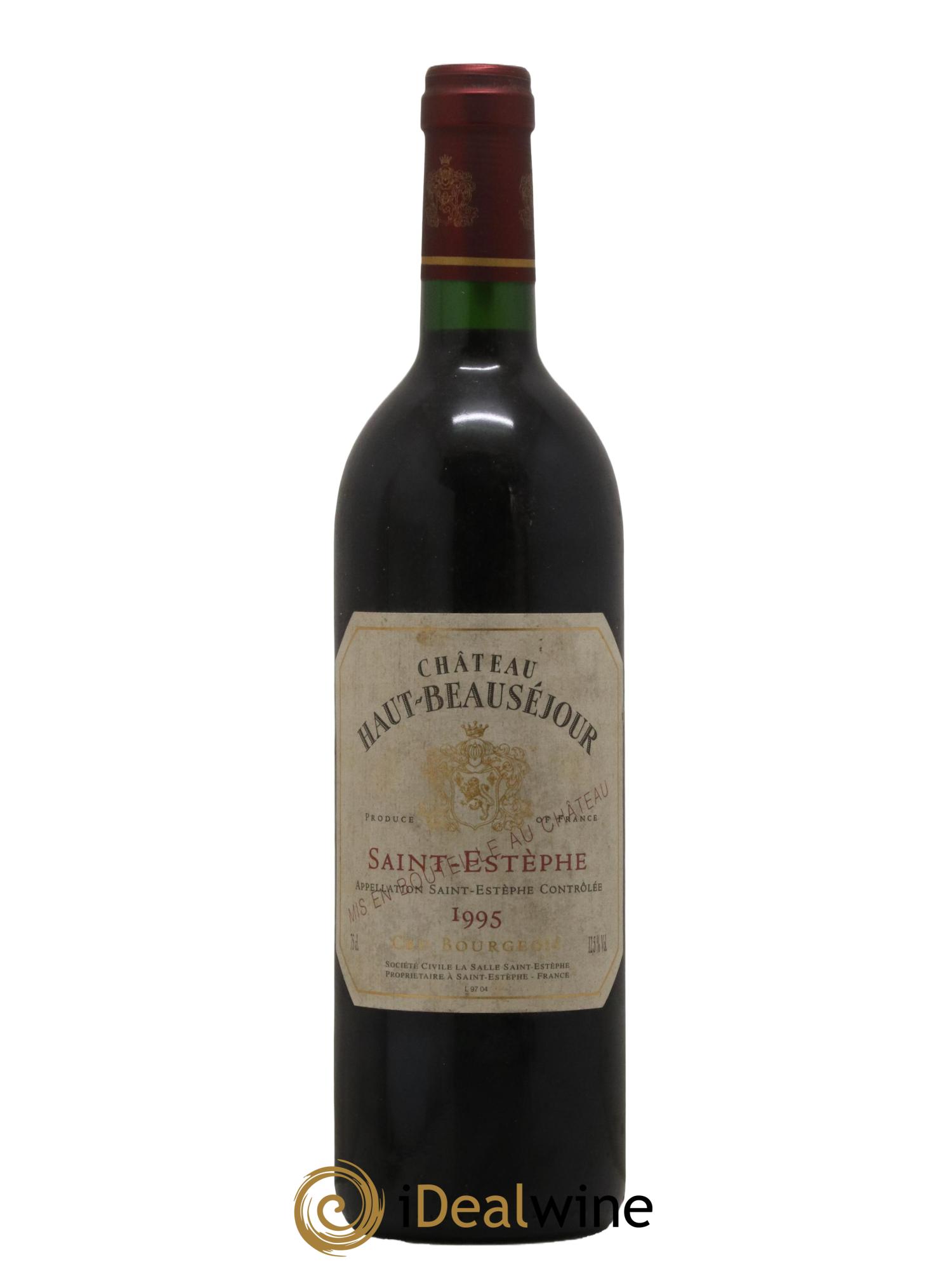 Château Haut Beauséjour Cru Bourgeois 1995 - Lot de 1 bouteille - 0