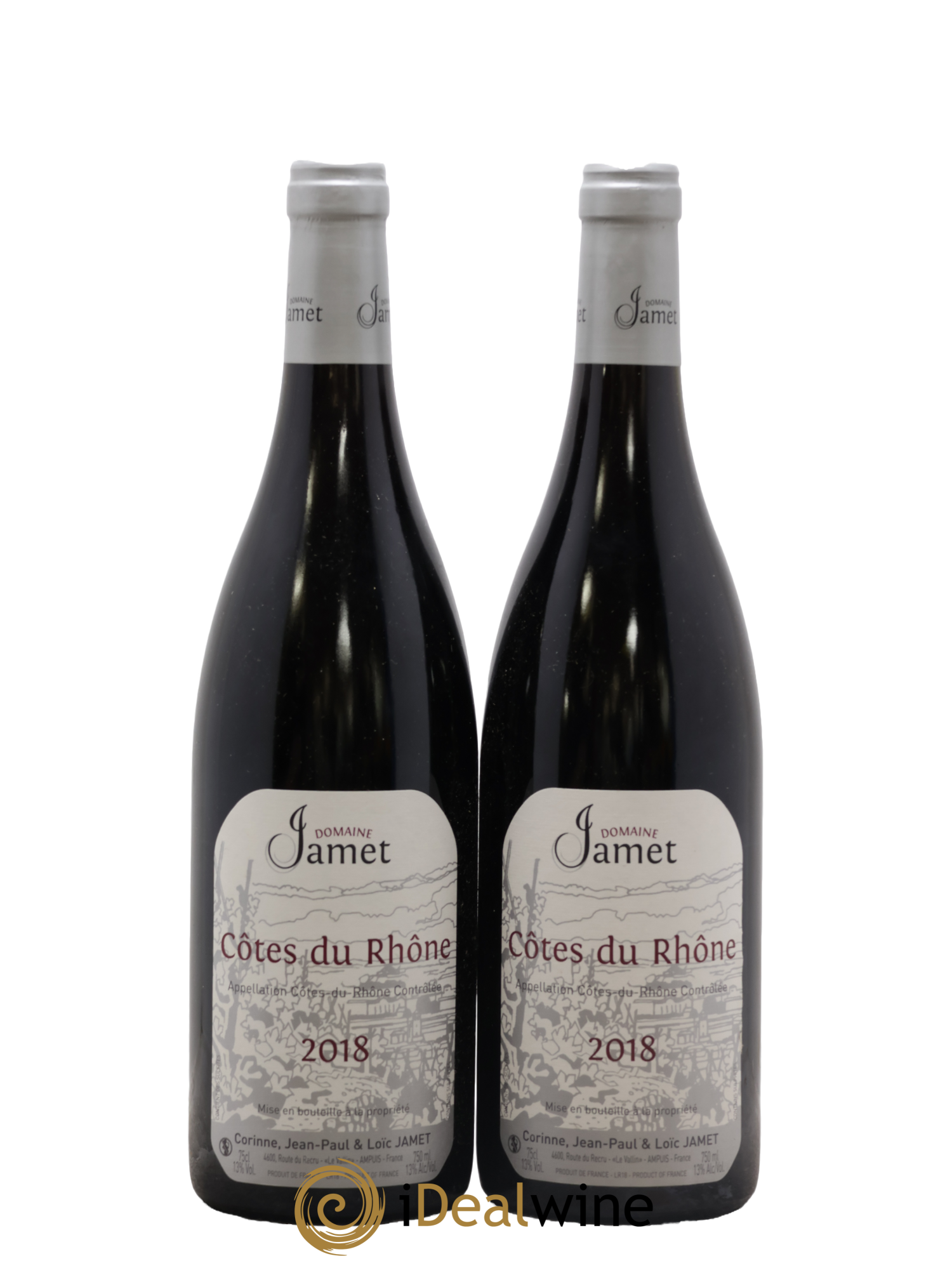 Côtes-du-Rhône Jamet (Domaine) 2018 - Lot de 2 bouteilles - 0