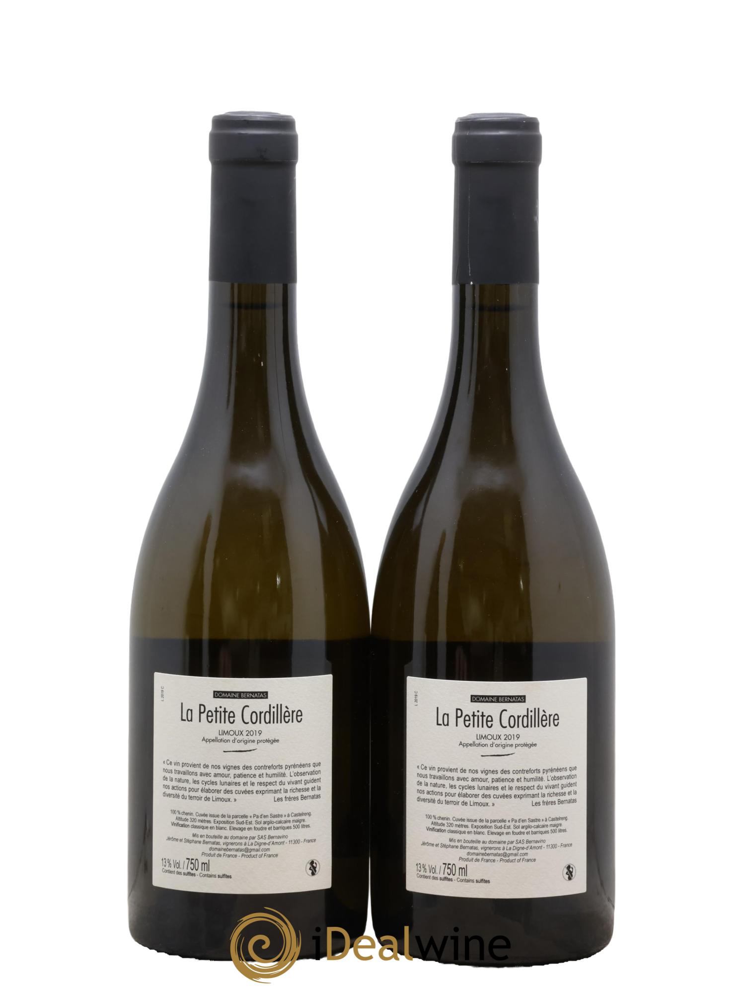 Languedoc Limoux La Petite Cordillere Bernatas 2019 - Posten von 2 Flaschen - 1
