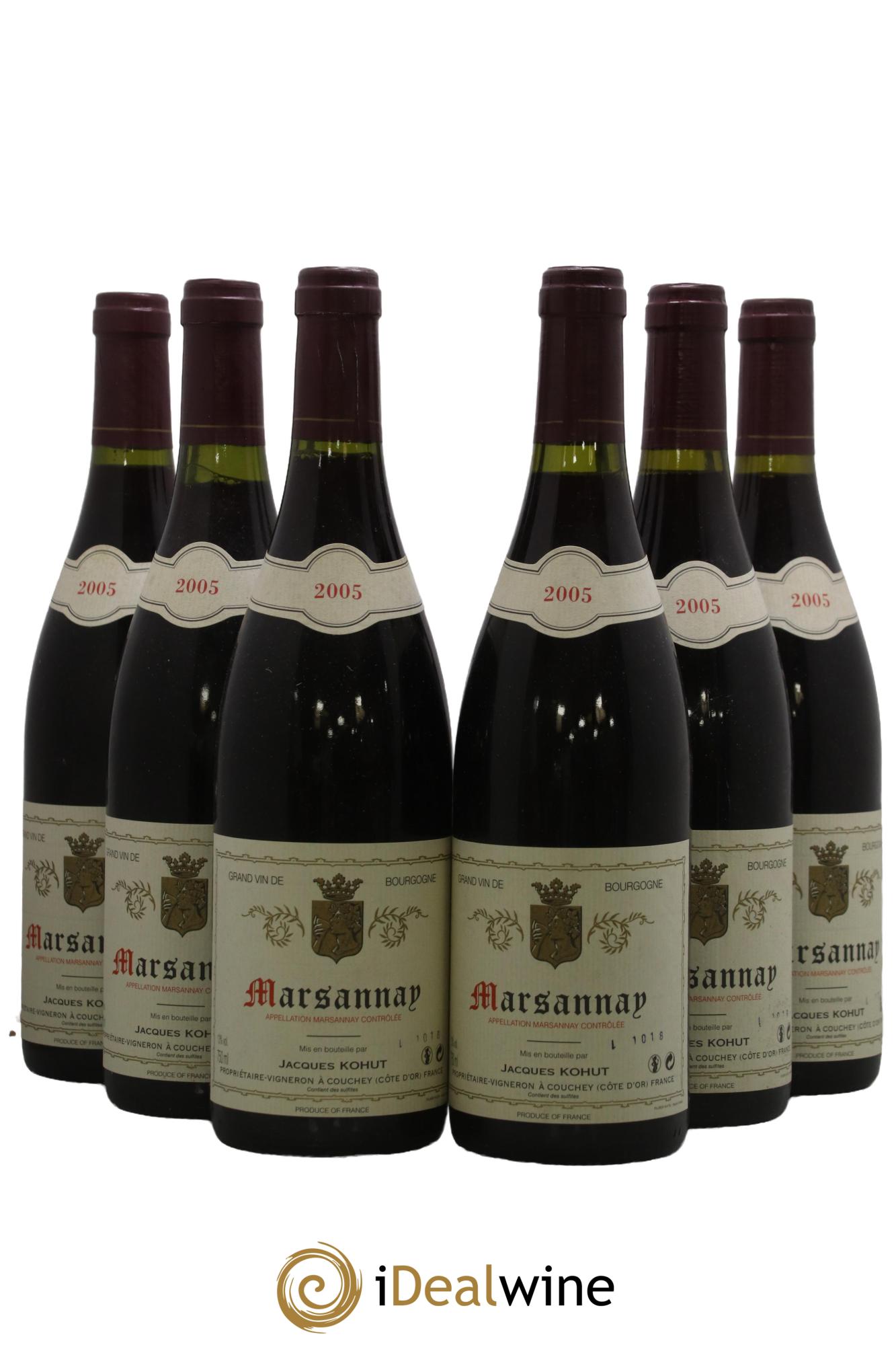 Marsannay Jacques Kohut 2005 - Lot de 6 bouteilles - 0