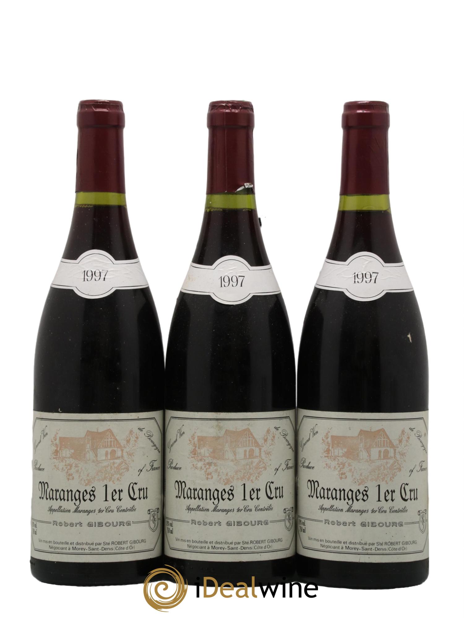 Maranges 1er Cru Robert Gibourg 1997 - Lot de 3 bouteilles - 0
