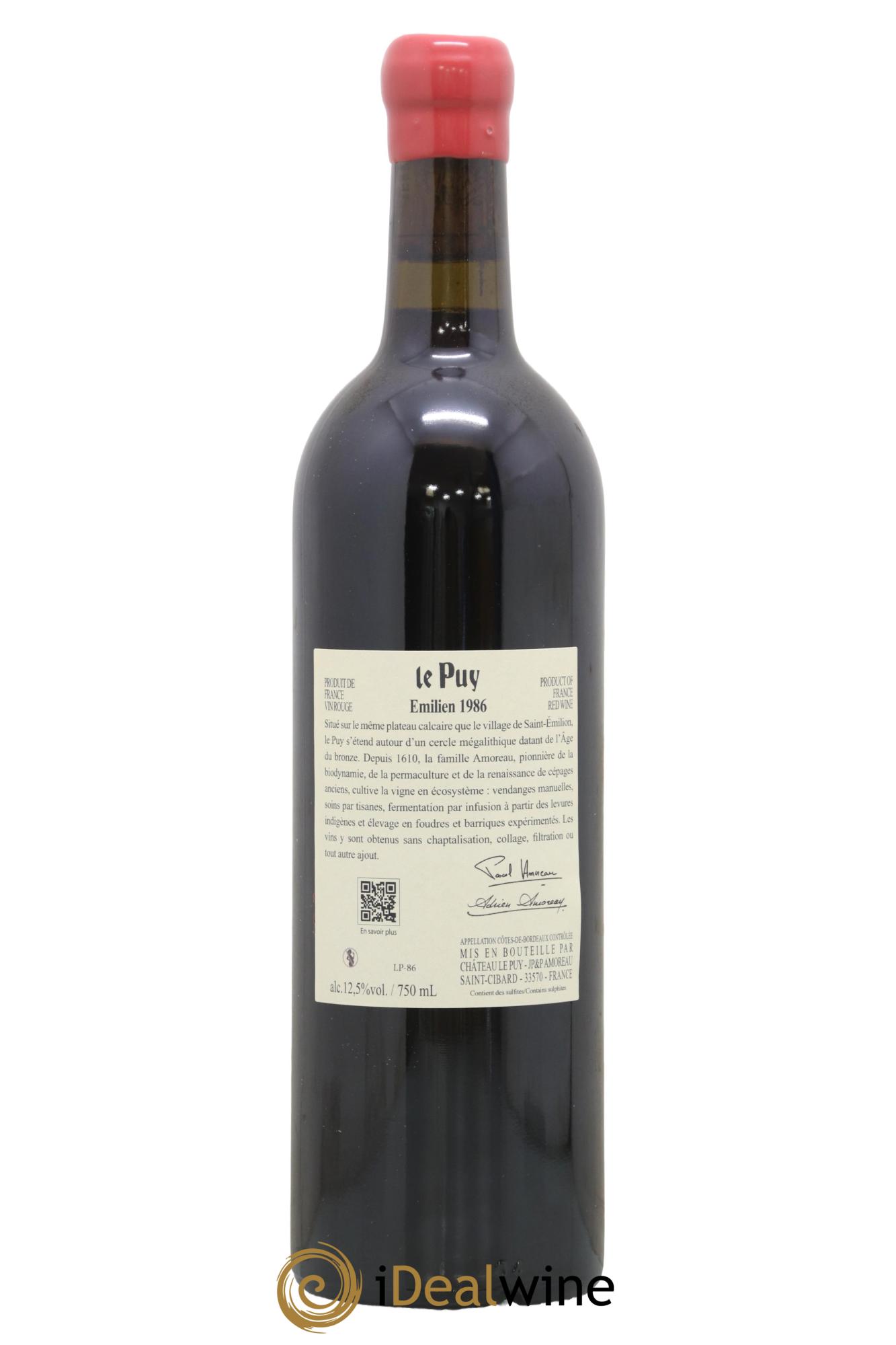 Le Puy - Cuvée Emilien  1986 - Lot of 1 bottle - 1