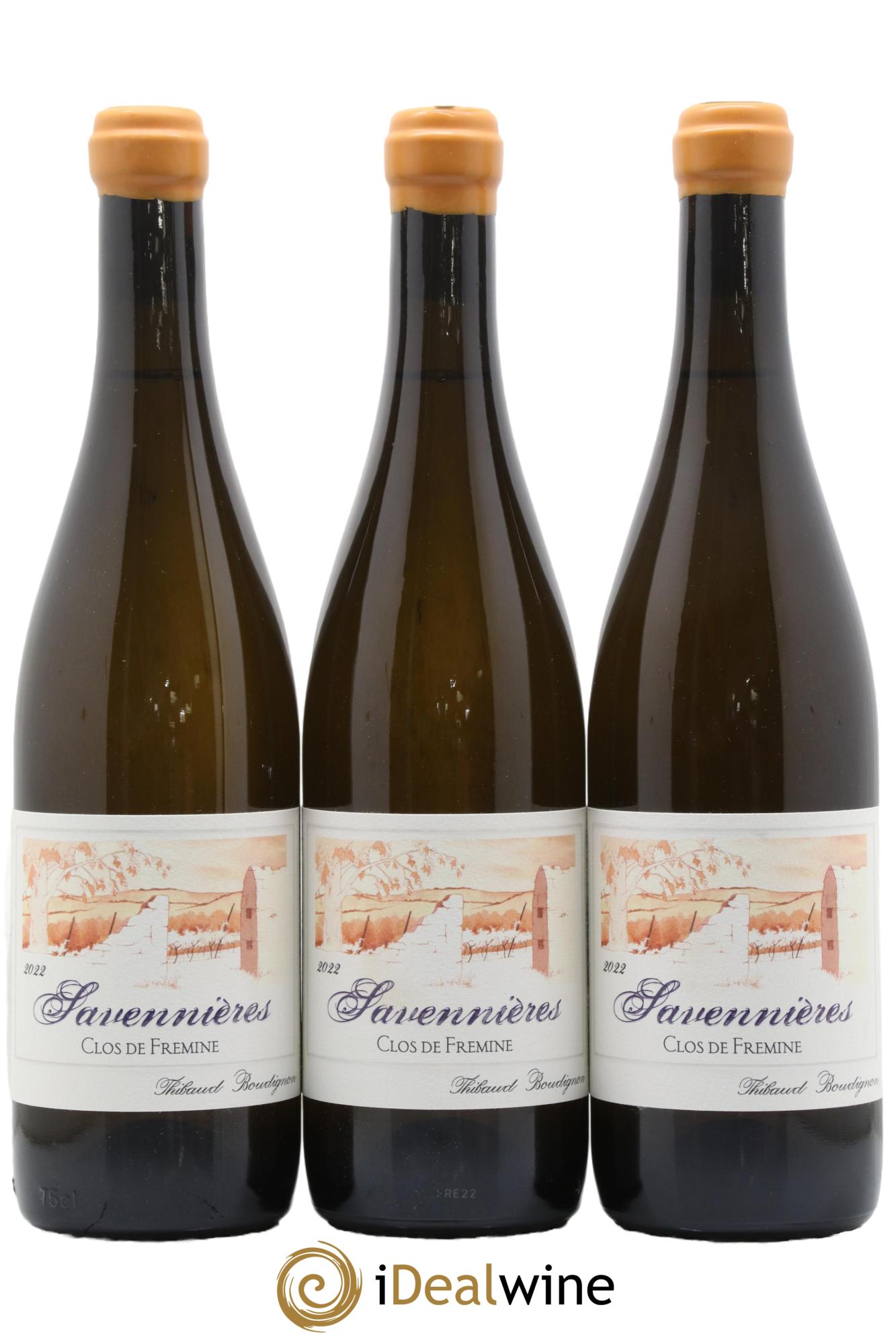 Savennières Clos de Frémine Thibaud Boudignon 2022 - Lot de 3 bouteilles - 0
