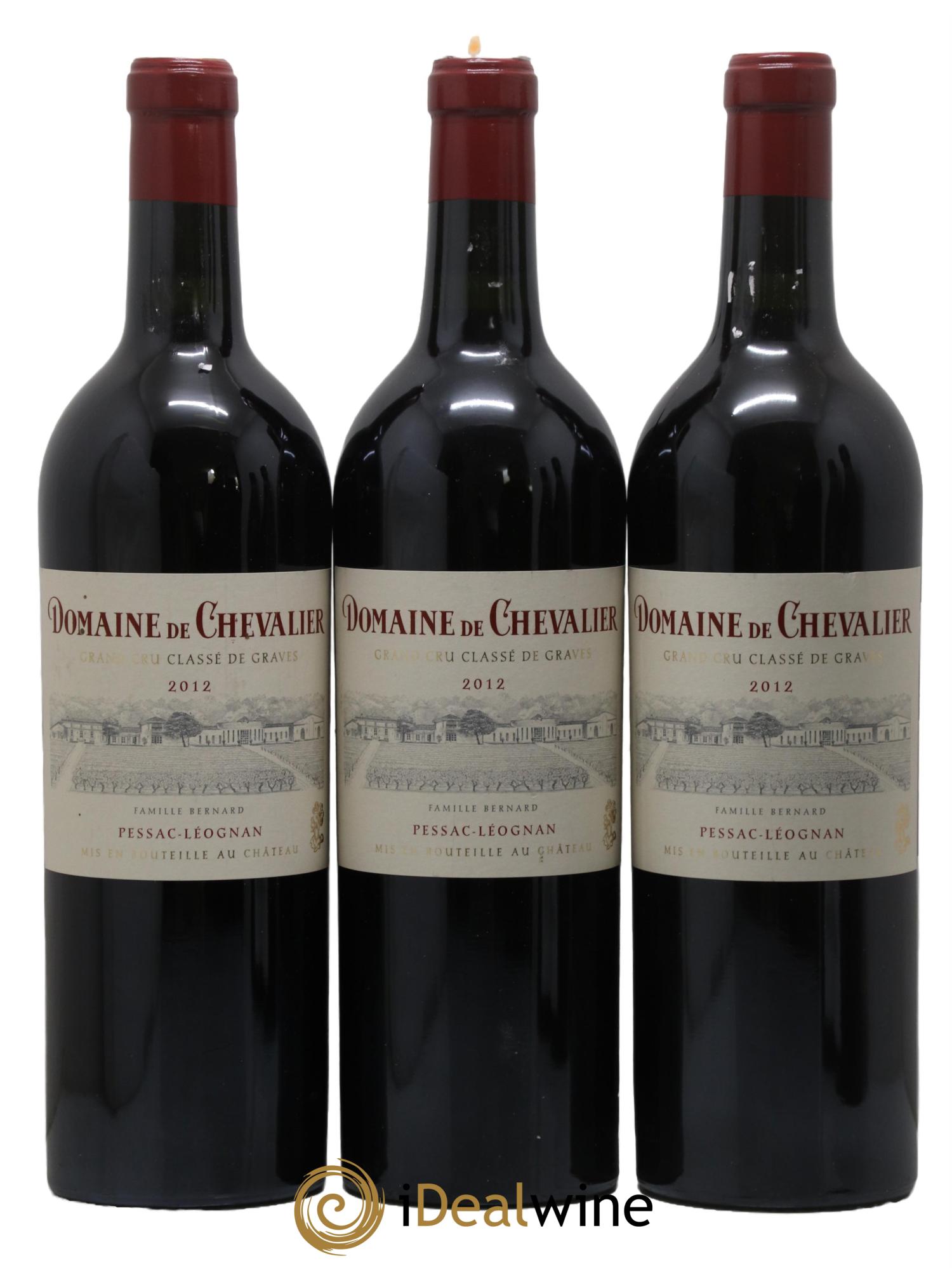 Domaine de Chevalier Cru Classé de Graves 2012 - Lot de 3 bouteilles - 0