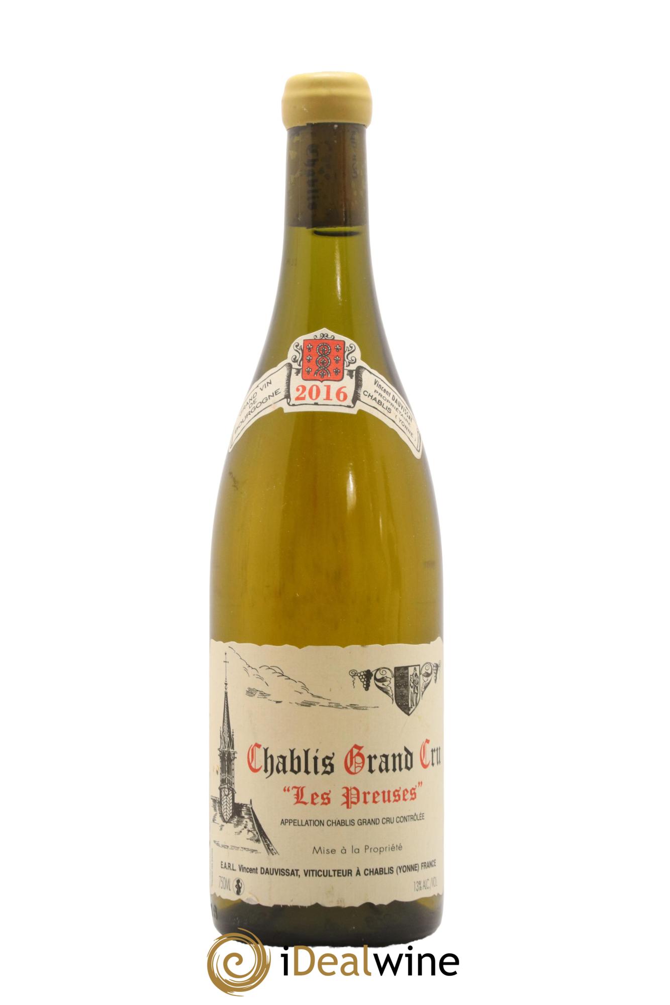 Chablis Grand Cru Les Preuses Vincent Dauvissat (Domaine) 2016 - Lot de 1 bouteille - 0