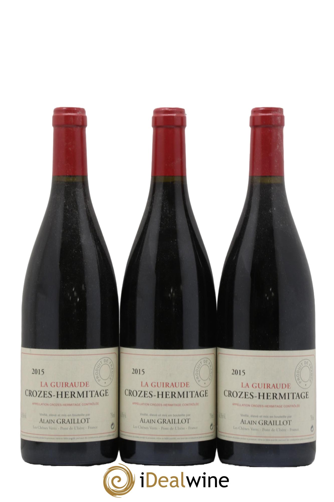 Crozes-Hermitage La Guiraude Domaine Graillot 2015 - Lotto di 3 bottiglie - 0