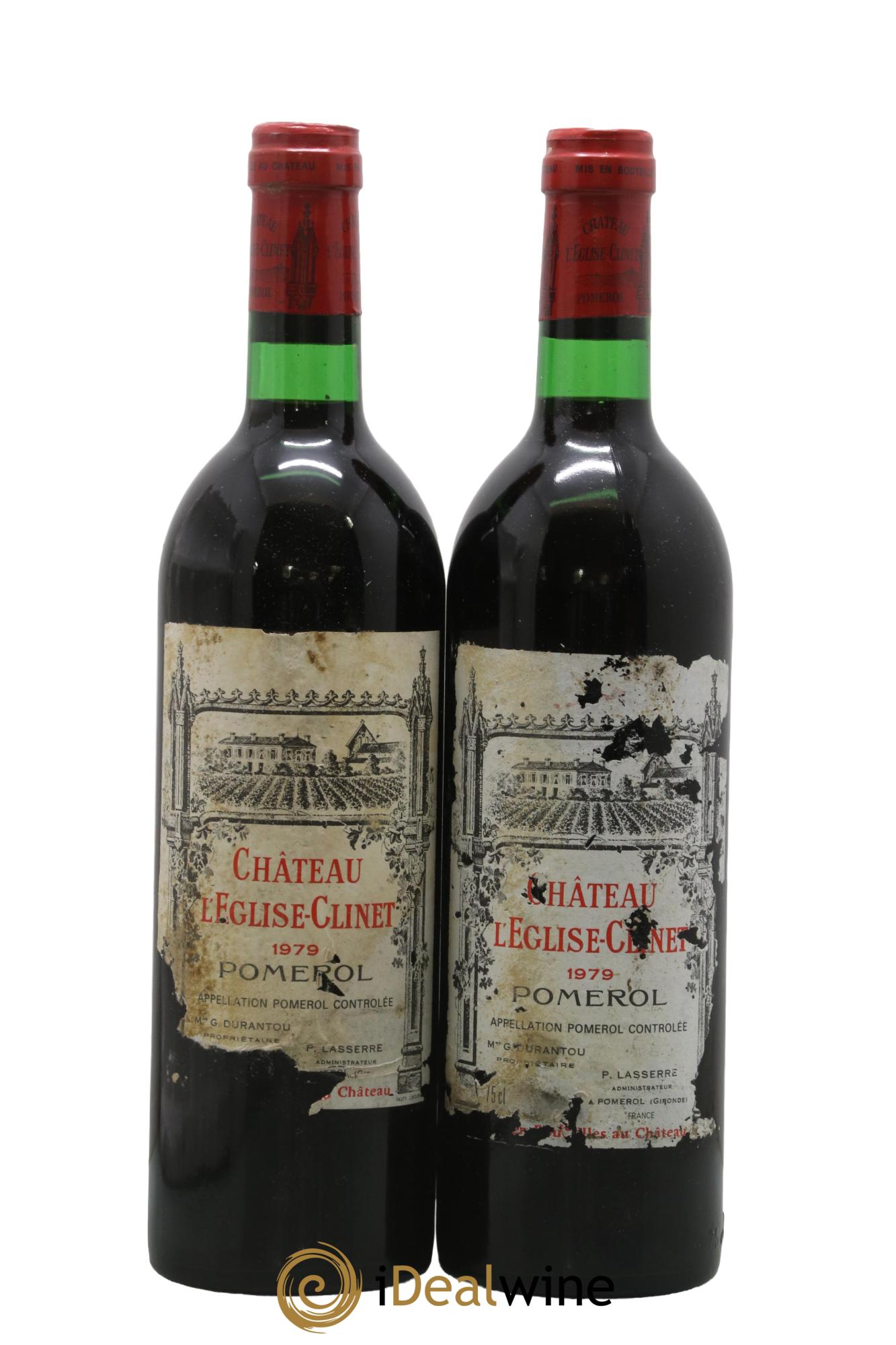 Château l' Église Clinet 1979 - Lot of 2 bottles - 0