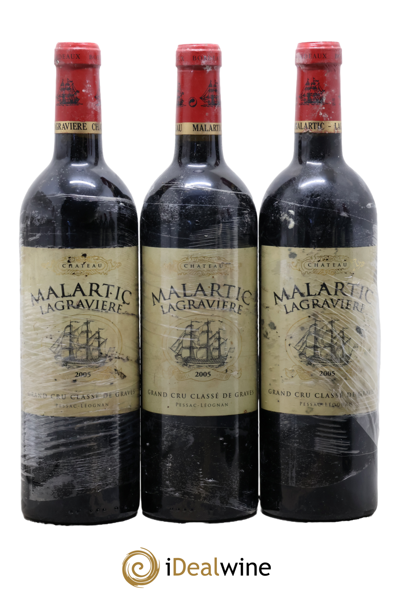 Château Malartic-Lagravière Cru Classé de Graves 2005 - Posten von 3 Flaschen - 0
