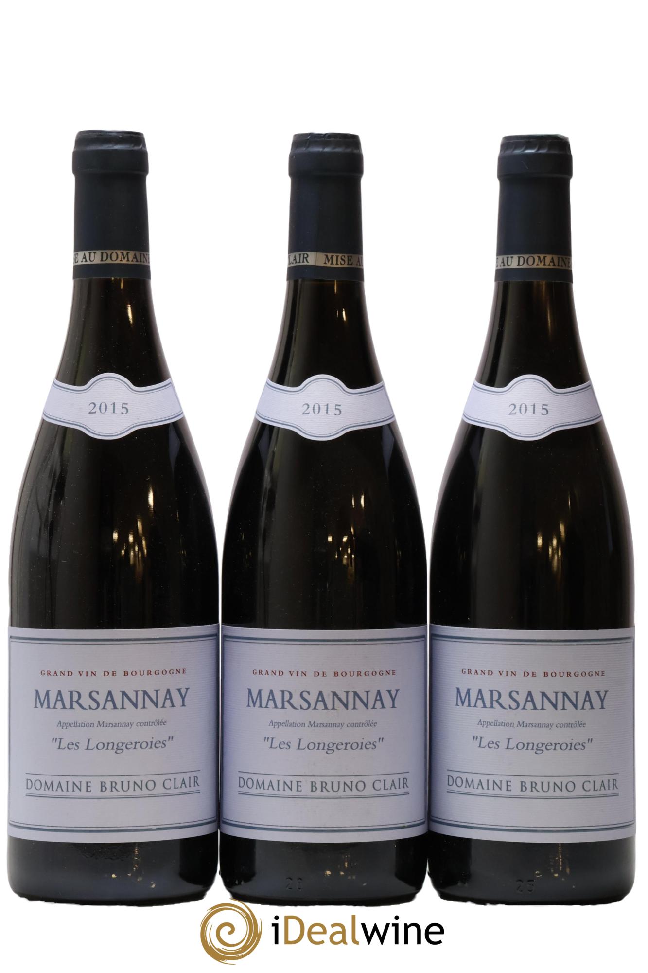 Marsannay Les Longeroies Bruno Clair (Domaine) 2015 - Lot de 3 bouteilles - 0