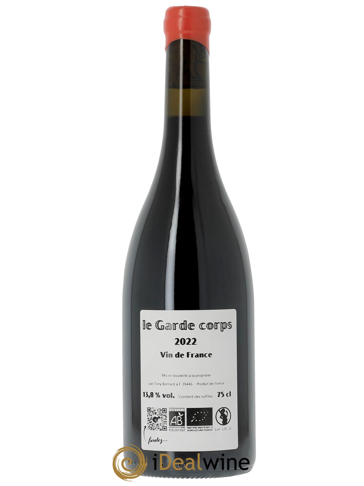 Arbois Pupillin Trousseau Le Garde Corps Bornard  2022 - Posten von 1 Flasche - 1