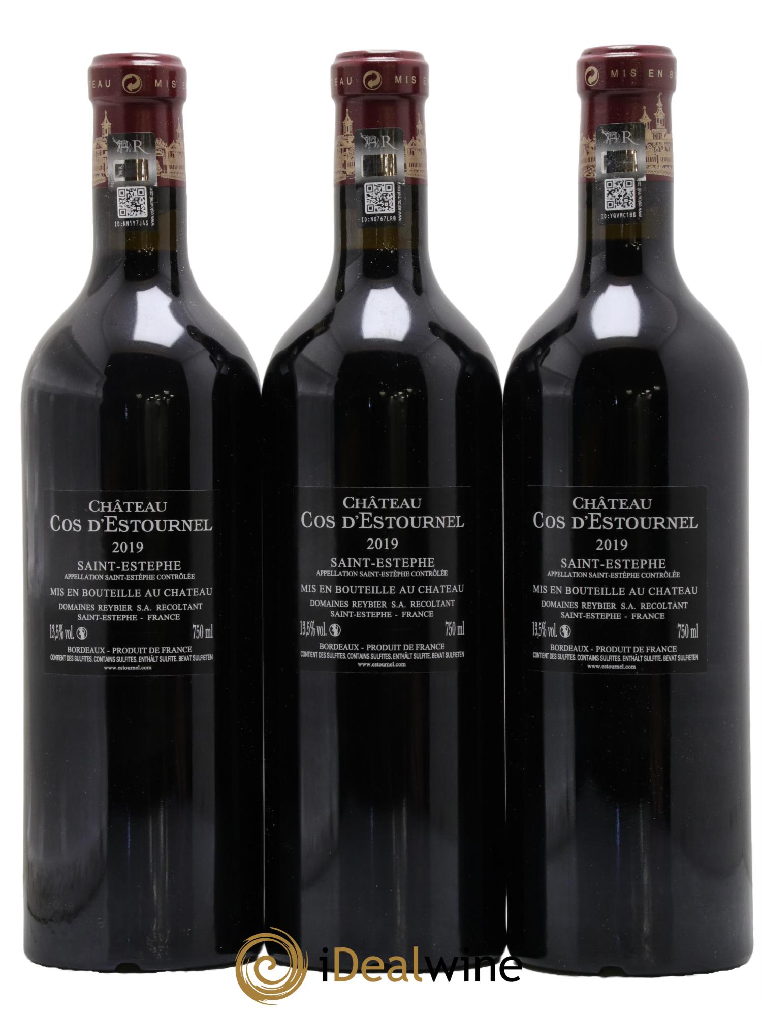 Cos d'Estournel 2ème Grand Cru Classé 2019 - Posten von 3 Flaschen - 1