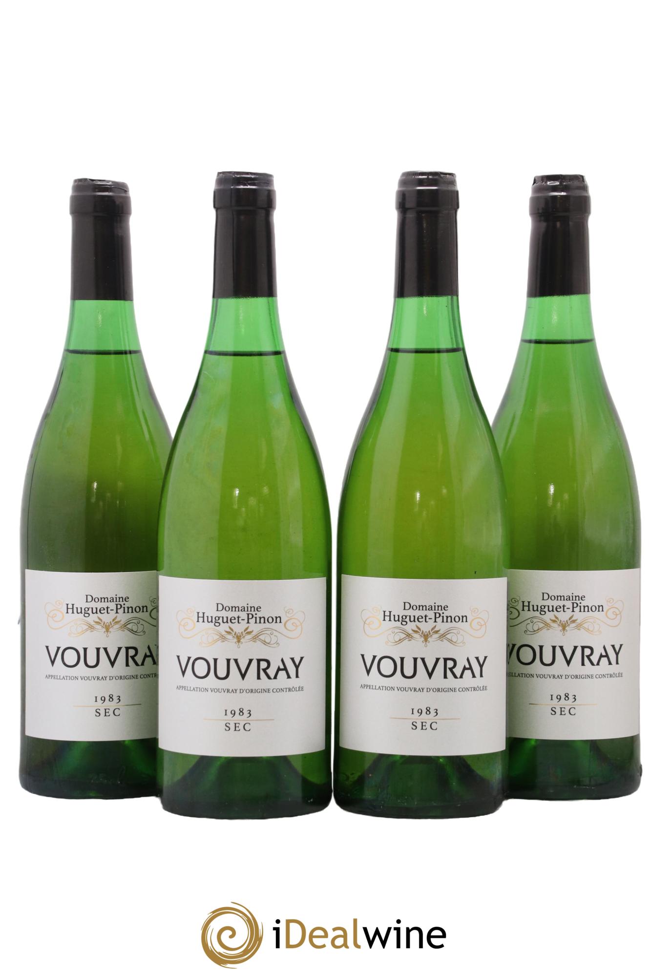 Vouvray Huguet Pinon 1983 - Lot de 4 bouteilles - 0