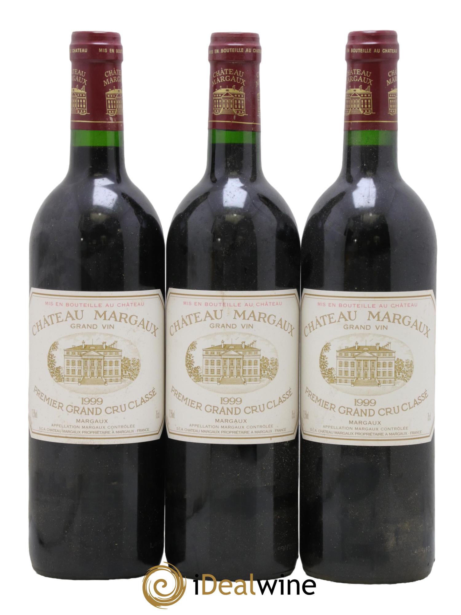 Château Margaux 1er Grand Cru Classé 1999 - Lot de 3 bouteilles - 0
