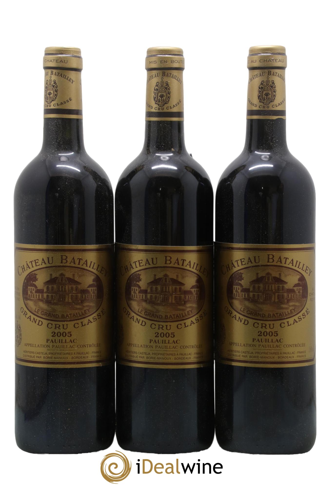 Château Batailley 5ème Grand Cru Classé 2005 - Lot de 3 bouteilles - 0
