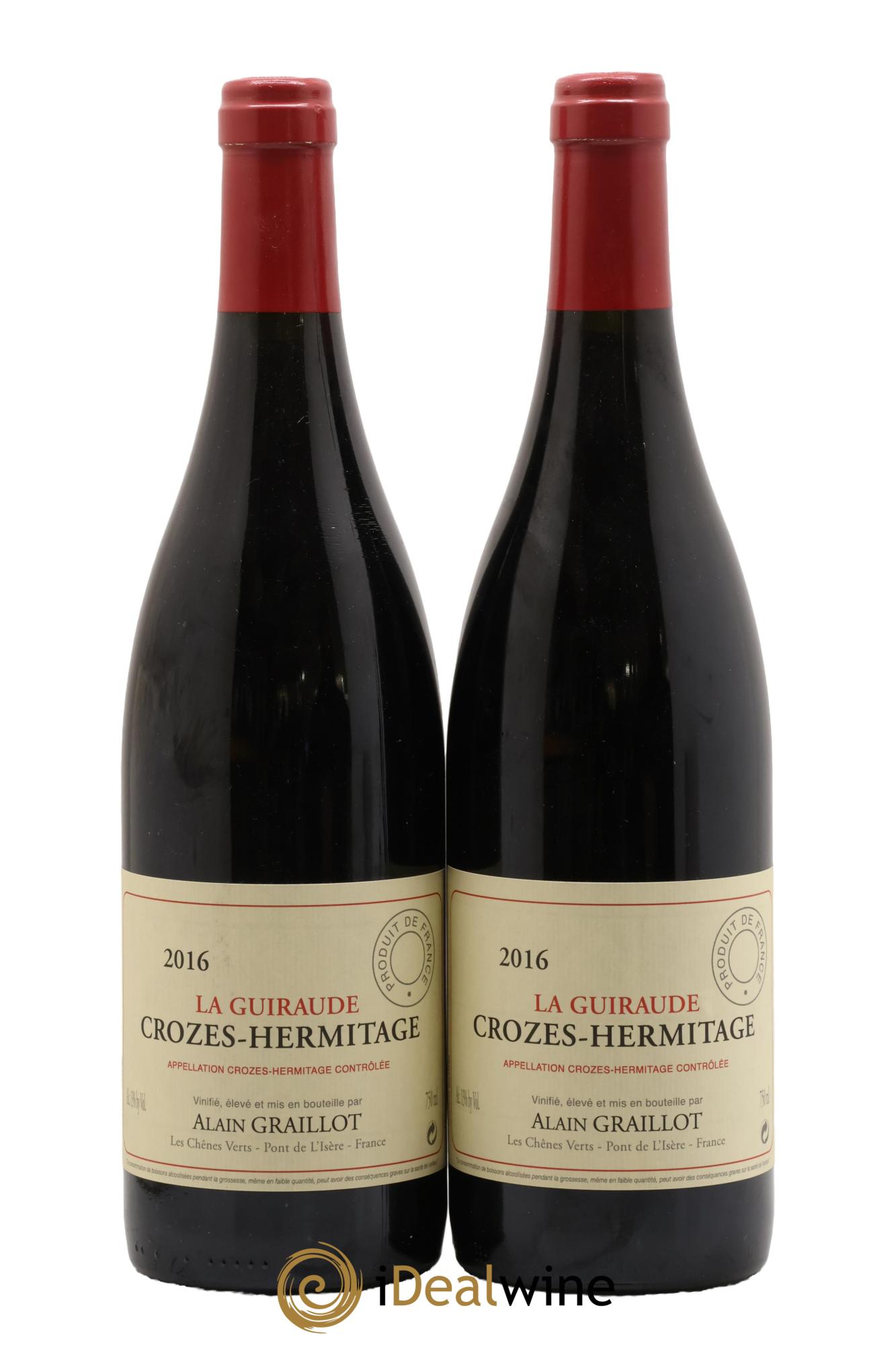 Crozes-Hermitage La Guiraude Domaine Graillot 2016 - Lot de 2 bouteilles - 0