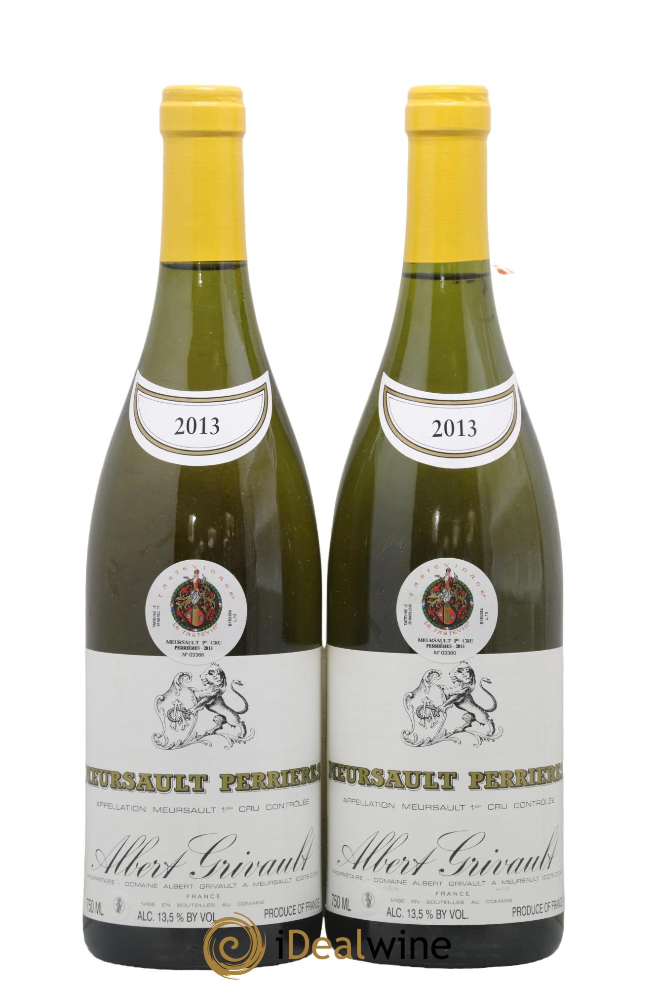 Meursault 1er Cru Perrières Albert Grivault 2013 - Lot de 2 bouteilles - 0