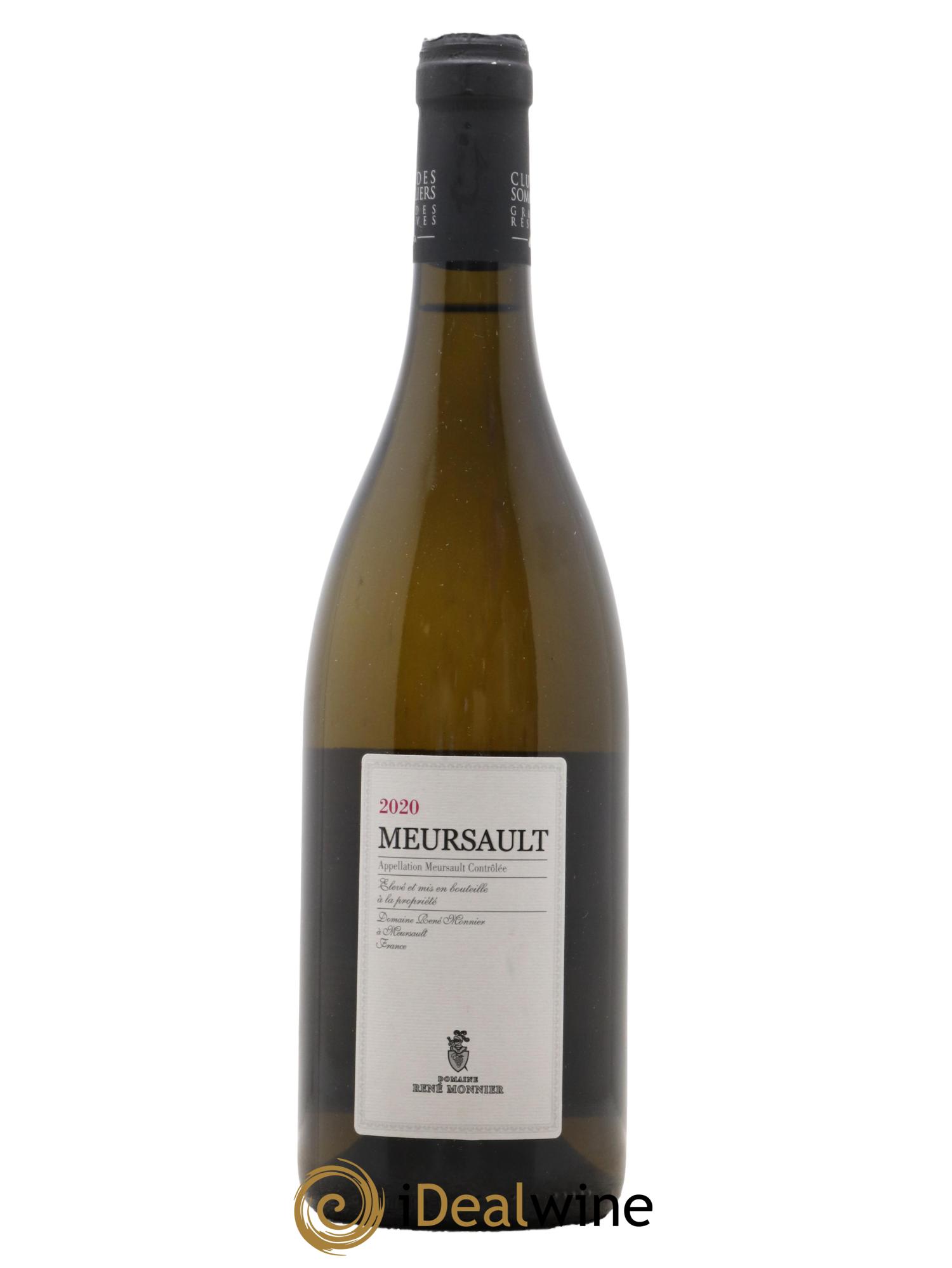Meursault Domaine René Monnier Club des Sommeliers 2020 - Lot de 1 bouteille - 0