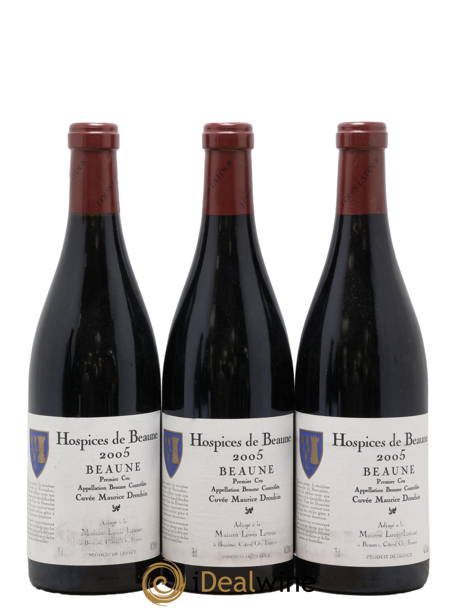 Beaune 1er Cru Cuvée Maurice Drouhin Hospices de Beaune Louis Latour 2005 - Lot de 3 bouteilles - 0