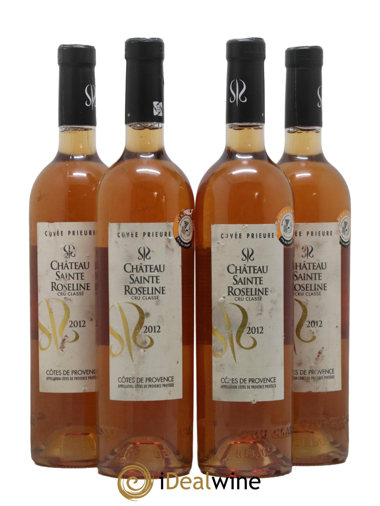 Côtes de Provence Le Prieure Chateau de Sainte Roseline 2012 - Lot de 4 bouteilles - 0