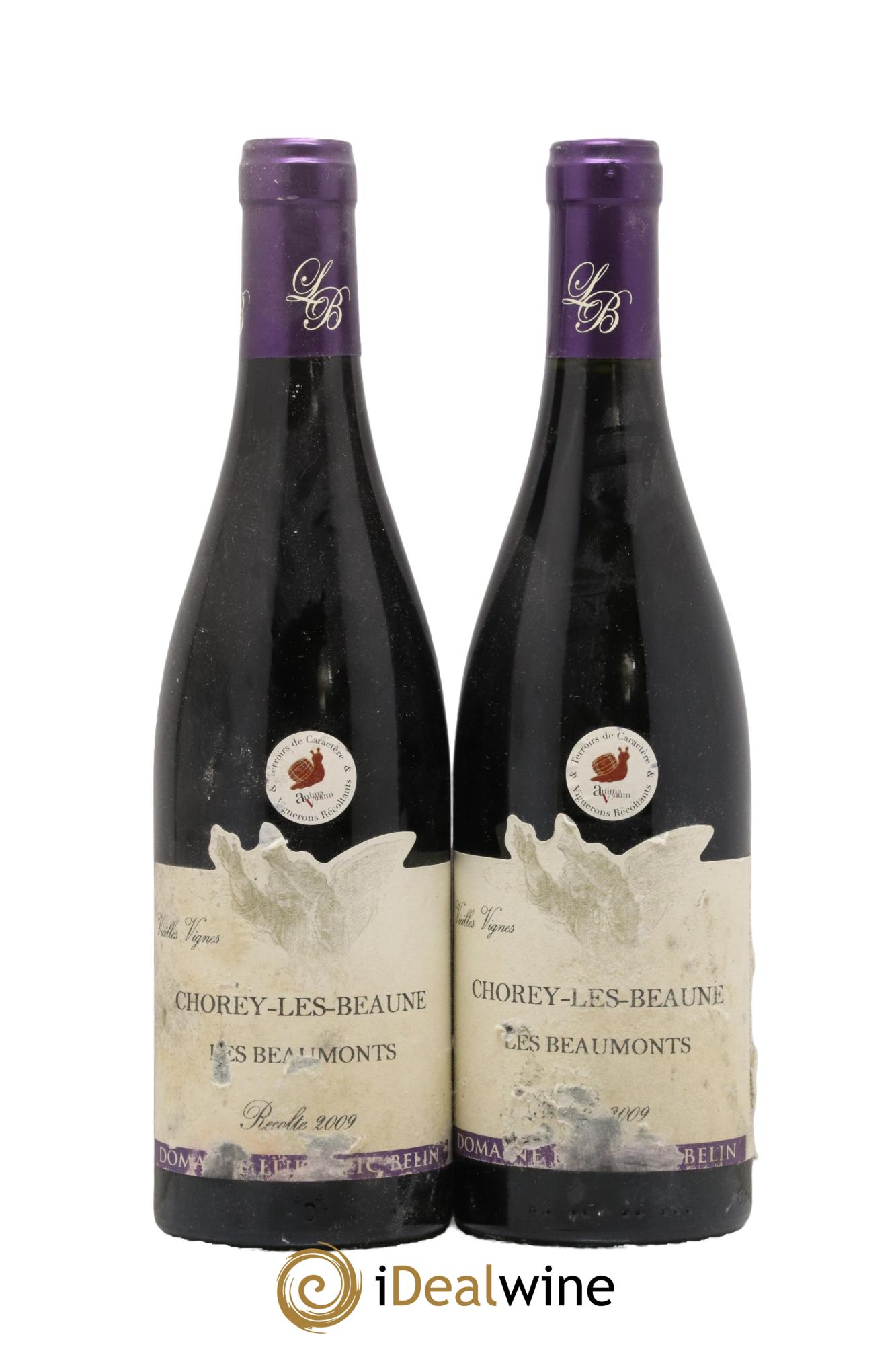 Chorey-lès-Beaune Les Beaumonts Vieilles Vignes Ludovic Belin 2009 - Lot de 2 bouteilles - 0