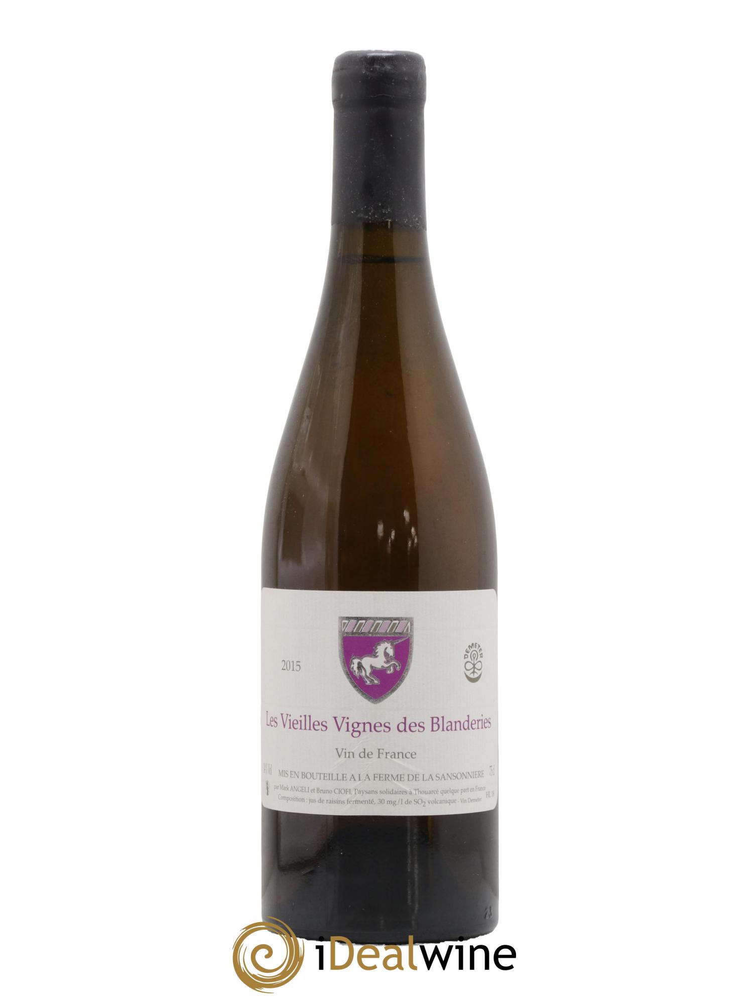 Vin de France Les Vieilles Vignes des Blanderies Mark Angeli (Domaine) - Ferme de la Sansonnière 2015 - Lot de 1 bouteille - 0
