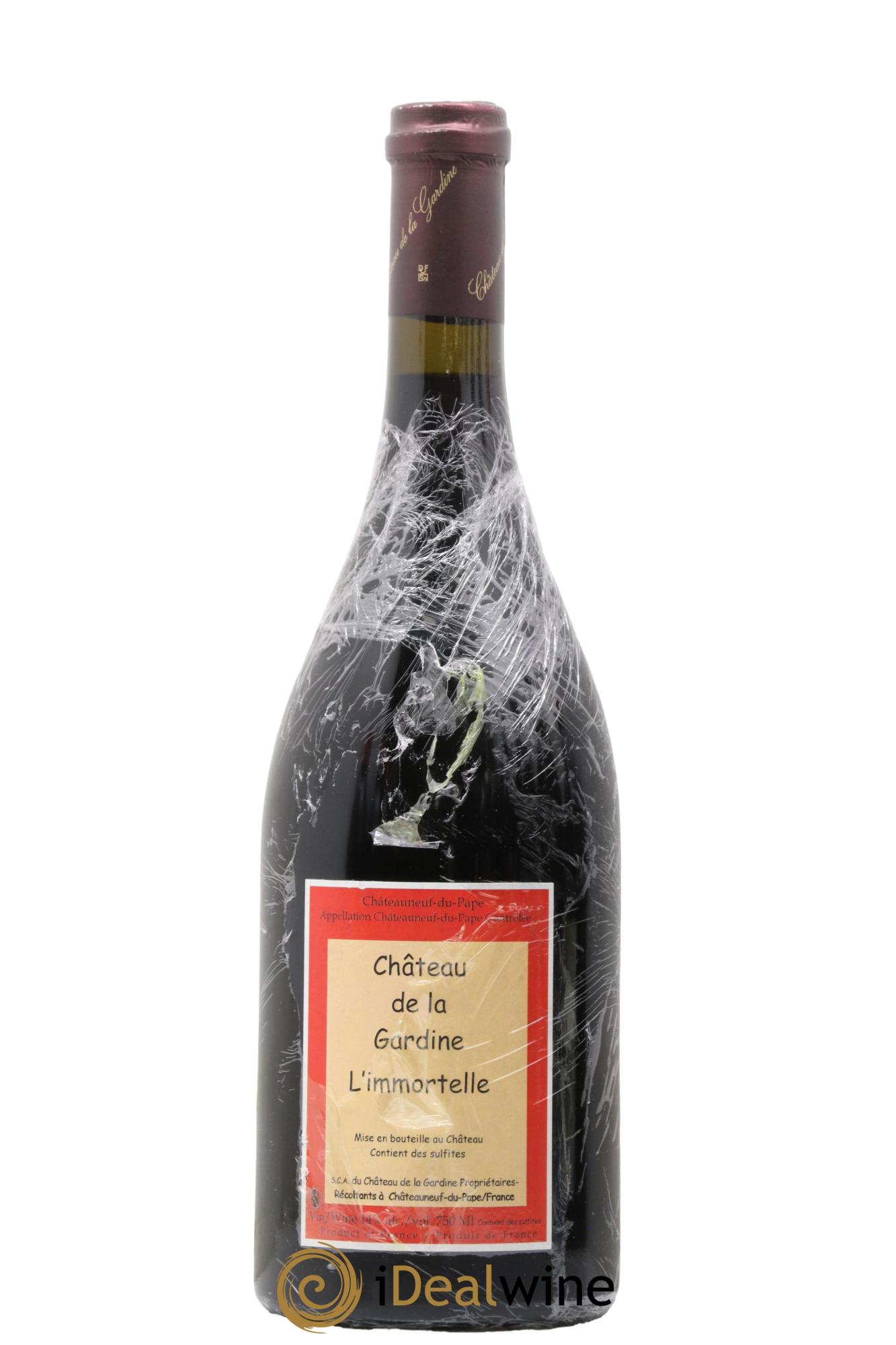 Châteauneuf-du-Pape Château de La Gardine L'Immortelle Famille Brunel 2007 - Lot de 1 bouteille - 1