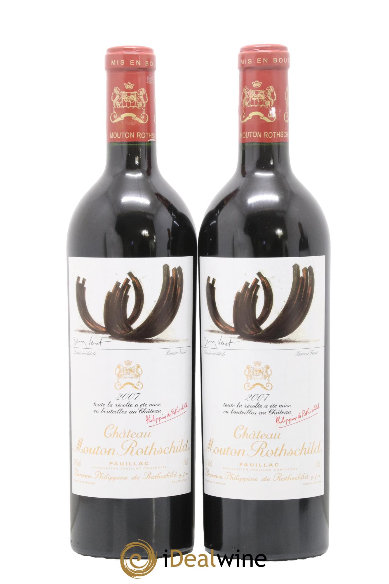 Château Mouton Rothschild 1er Grand Cru Classé 2007 - Lot of 2 bottles - 0
