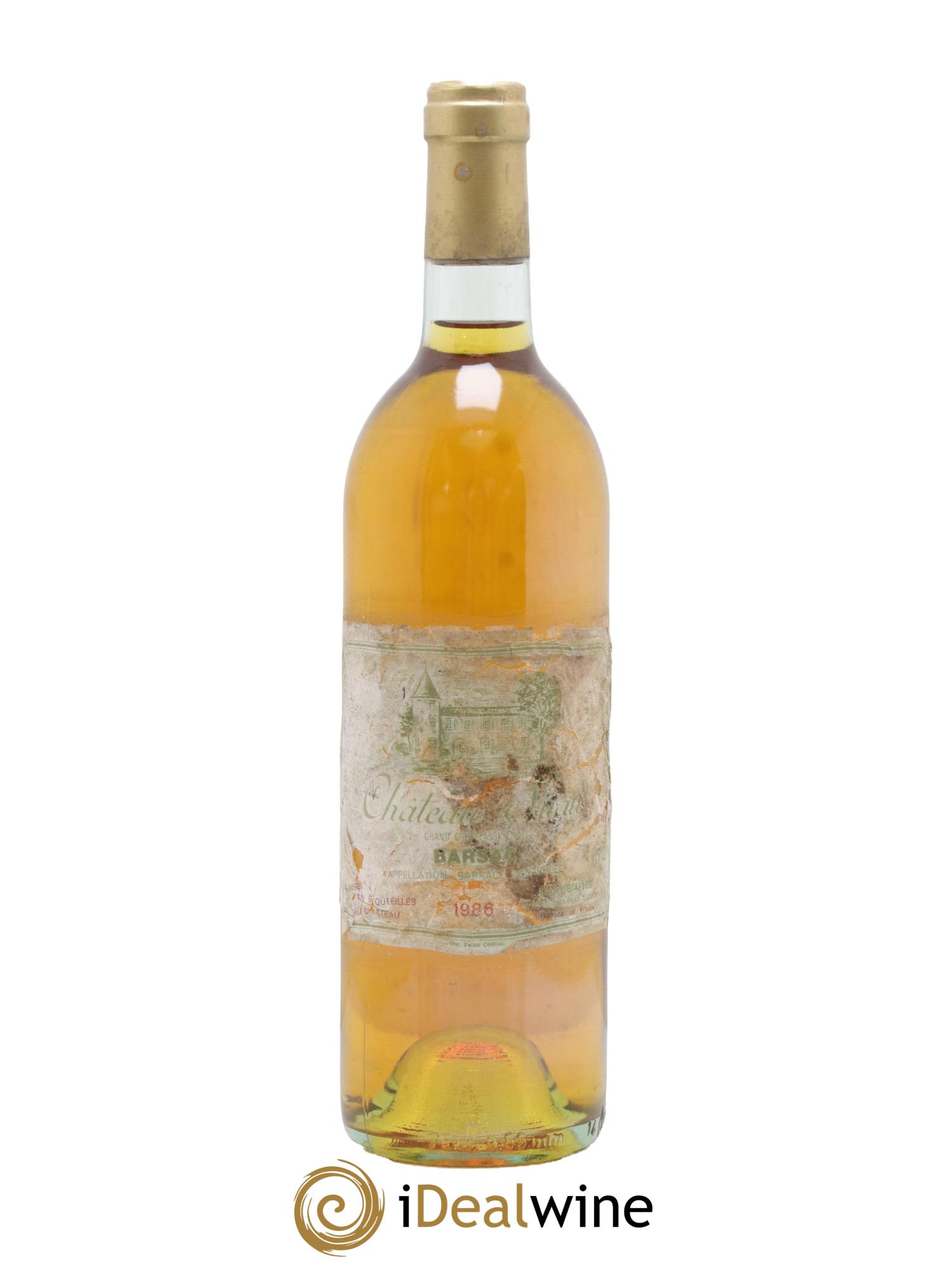 Château Suau 2ème Grand Cru Classé 1986 - Lotto di 1 bottiglia - 0