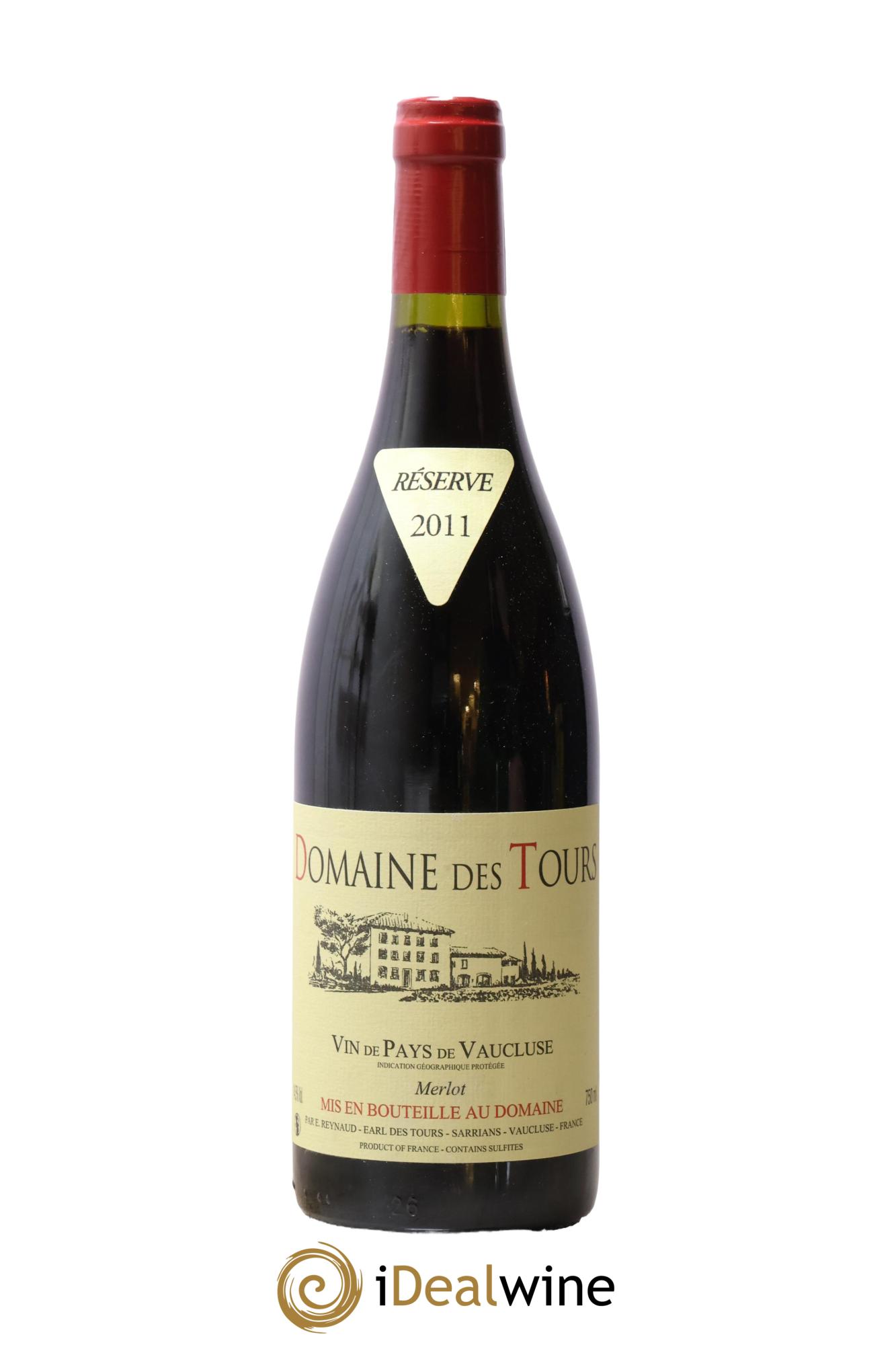 Vaucluse Domaine des Tours Merlot Emmanuel Reynaud 2011 - Lotto di 1 bottiglia - 0