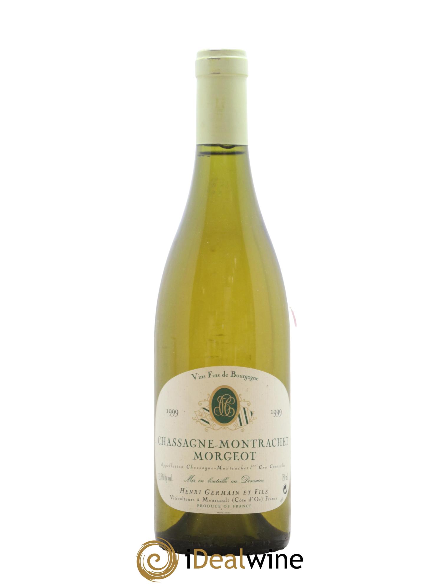 Chassagne-Montrachet 1er Cru Morgeot Henri Germain 1999 - Lot de 1 bouteille - 0