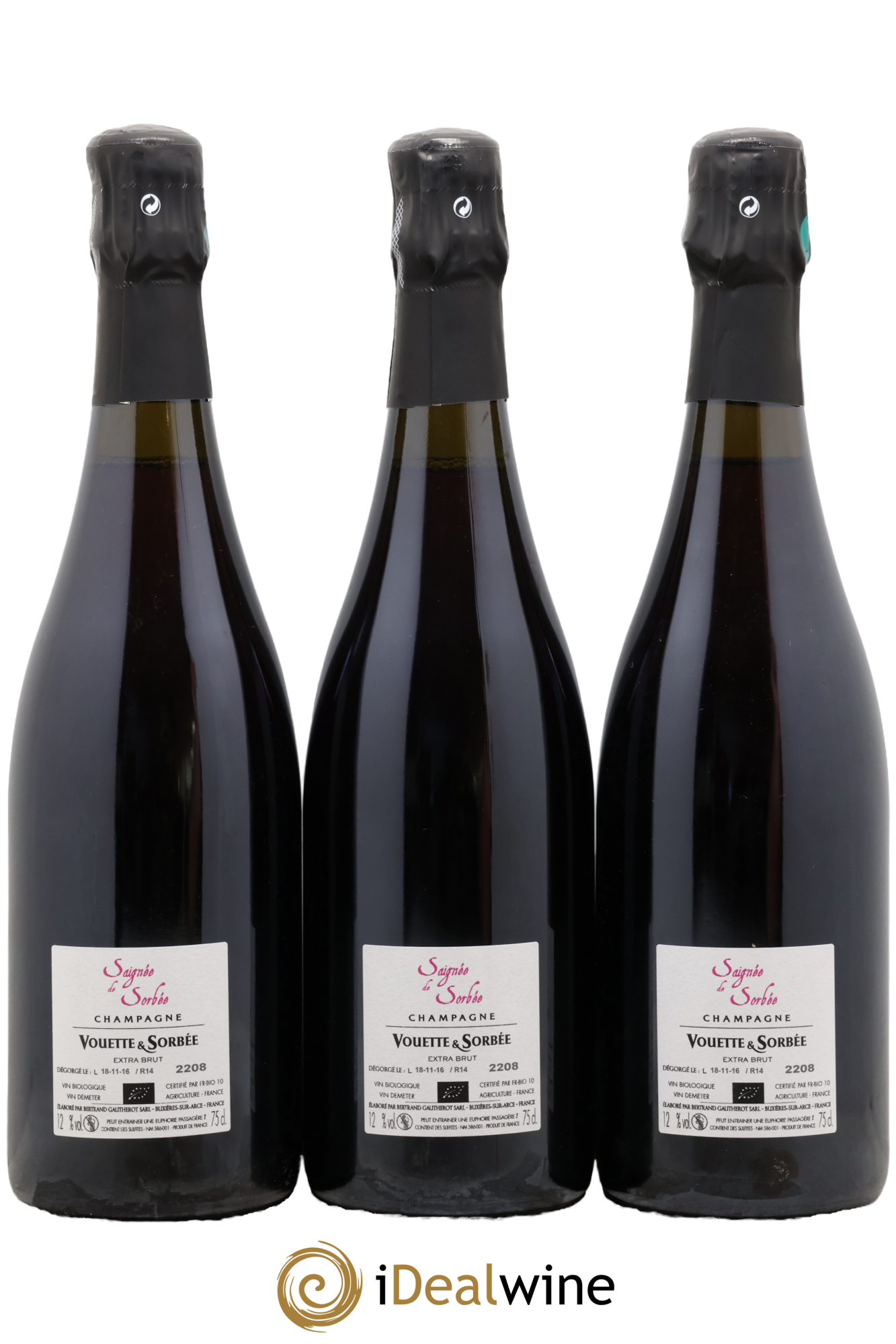 Saignée de Sorbée Extra-Brut Vouette et Sorbée 2014 - Posten von 3 Flaschen - 1