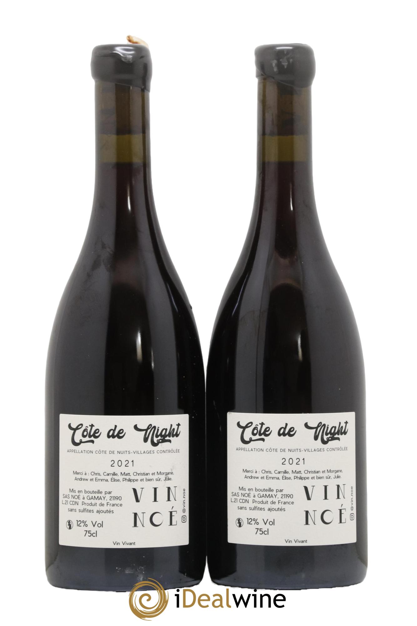 Côte de Nuits-Villages Côte de Night Vin Noé 2021 - Lot de 2 bouteilles - 1