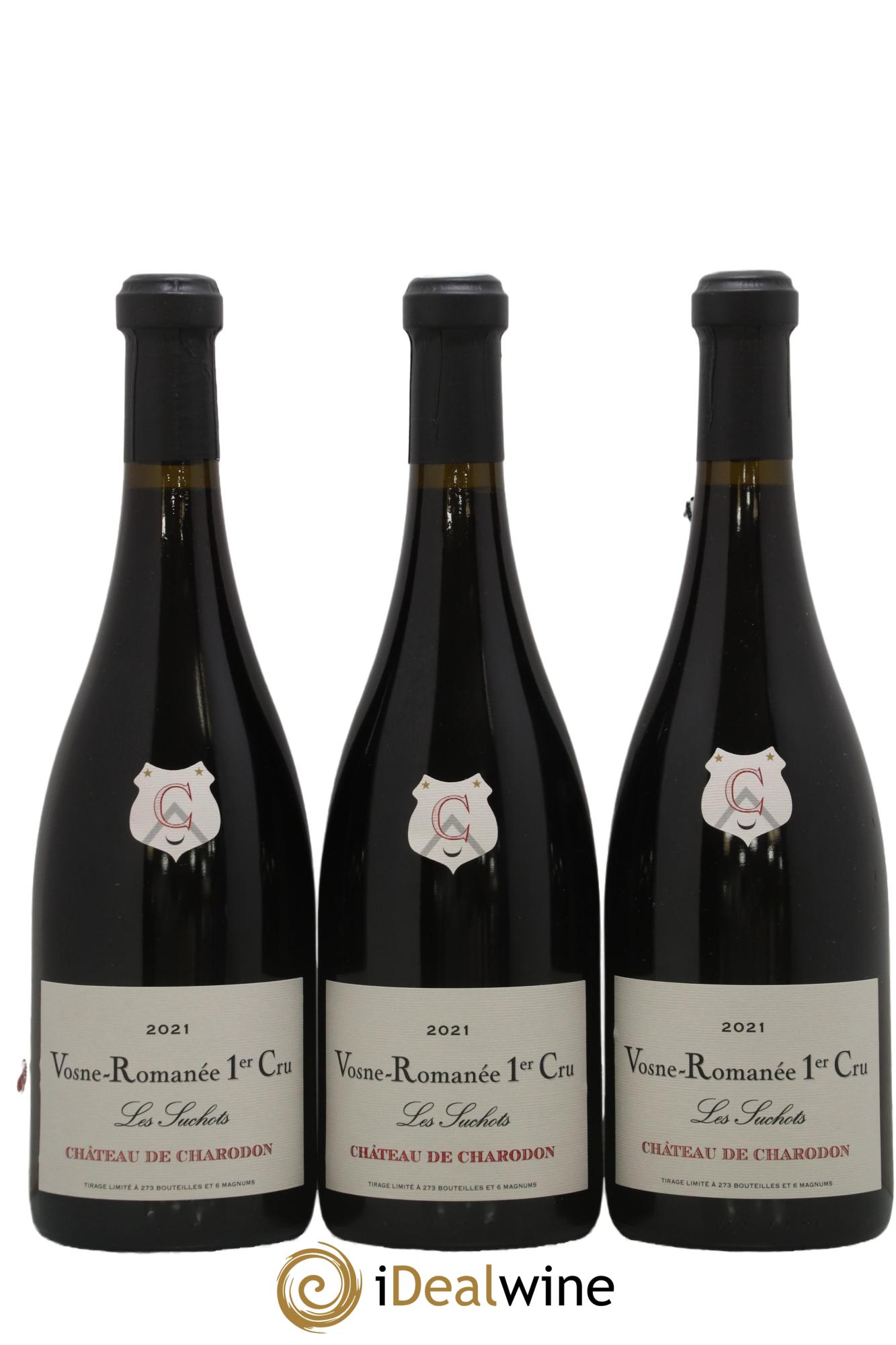 Vosne-Romanée 1er Cru Les Suchots Château de Charodon Les Suchots Château Charodon 2021 - Lot de 3 bouteilles - 0