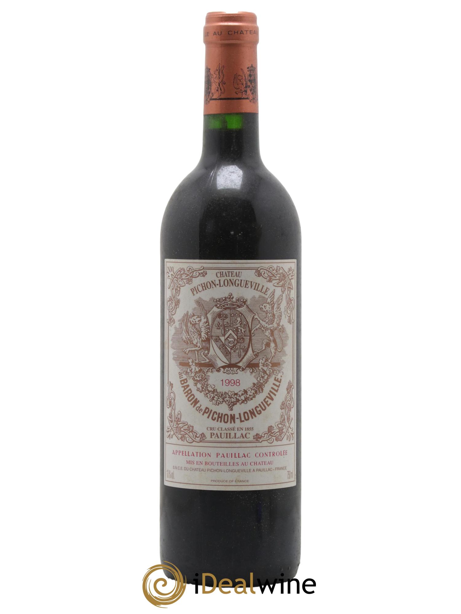 Pichon Longueville Baron 2ème Grand Cru Classé 1998 - Lot de 1 bouteille - 0
