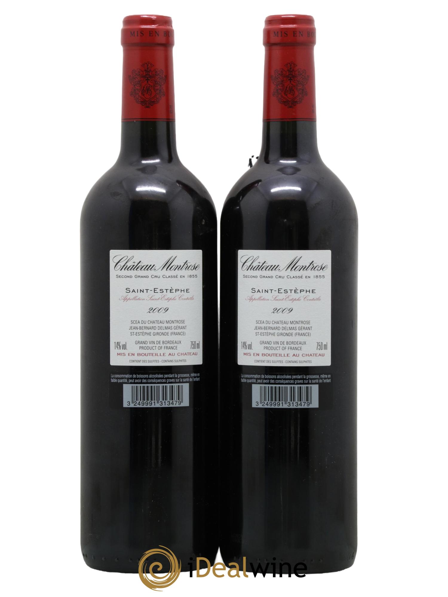 Château Montrose 2ème Grand Cru Classé 2009 - Lot de 2 bouteilles - 1
