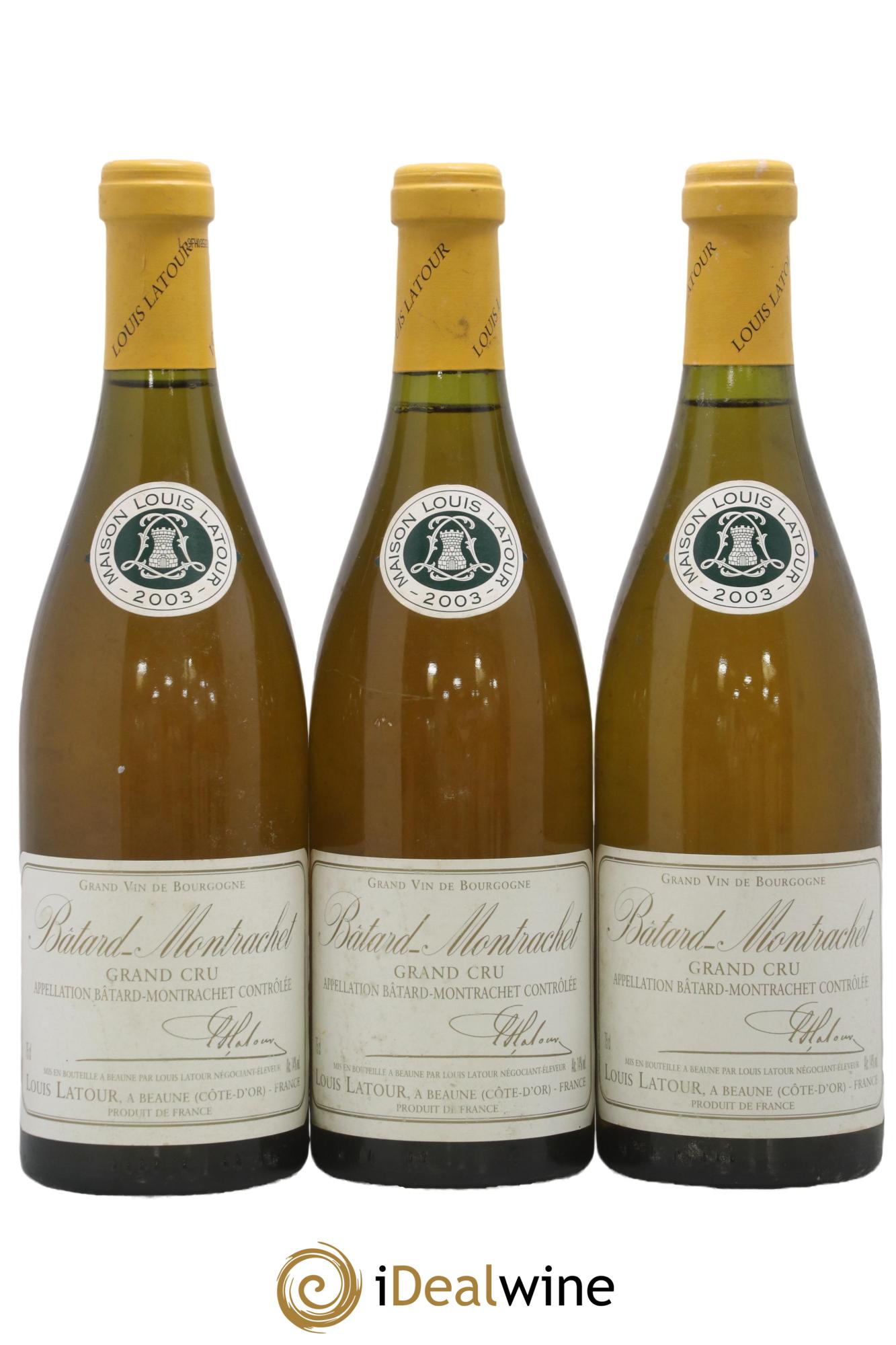Bâtard-Montrachet Grand Cru Louis Latour  2003 - Lot de 3 bouteilles - 0