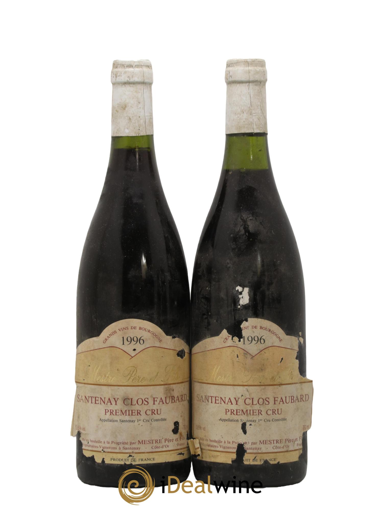 Santenay 1er Cru Clos Faubard Domaine Mestre 1996 - Lot de 2 bouteilles - 0