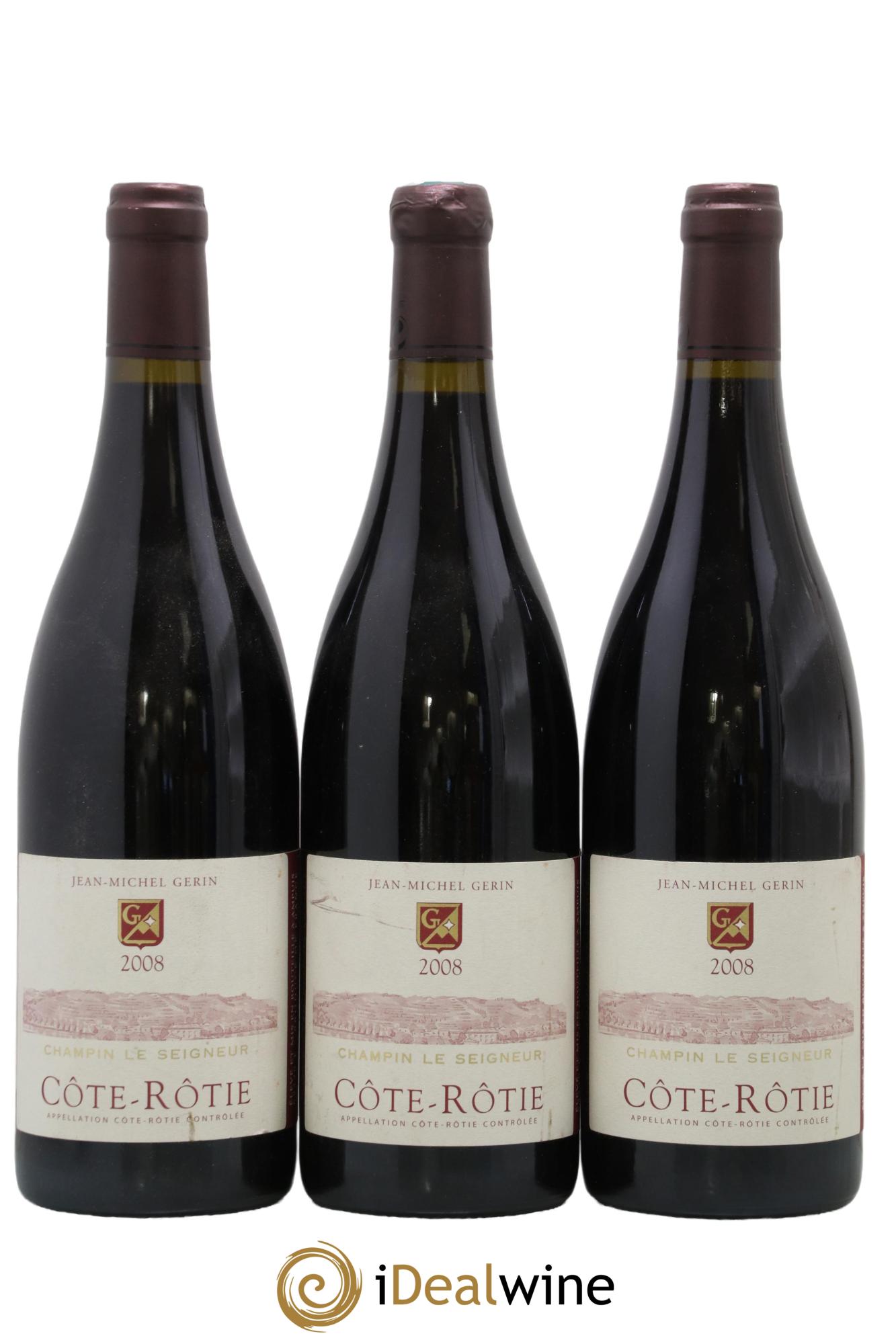 Côte-Rôtie Champin Le Seigneur Jean-Michel Gerin 2008 - Lot de 3 bouteilles - 0