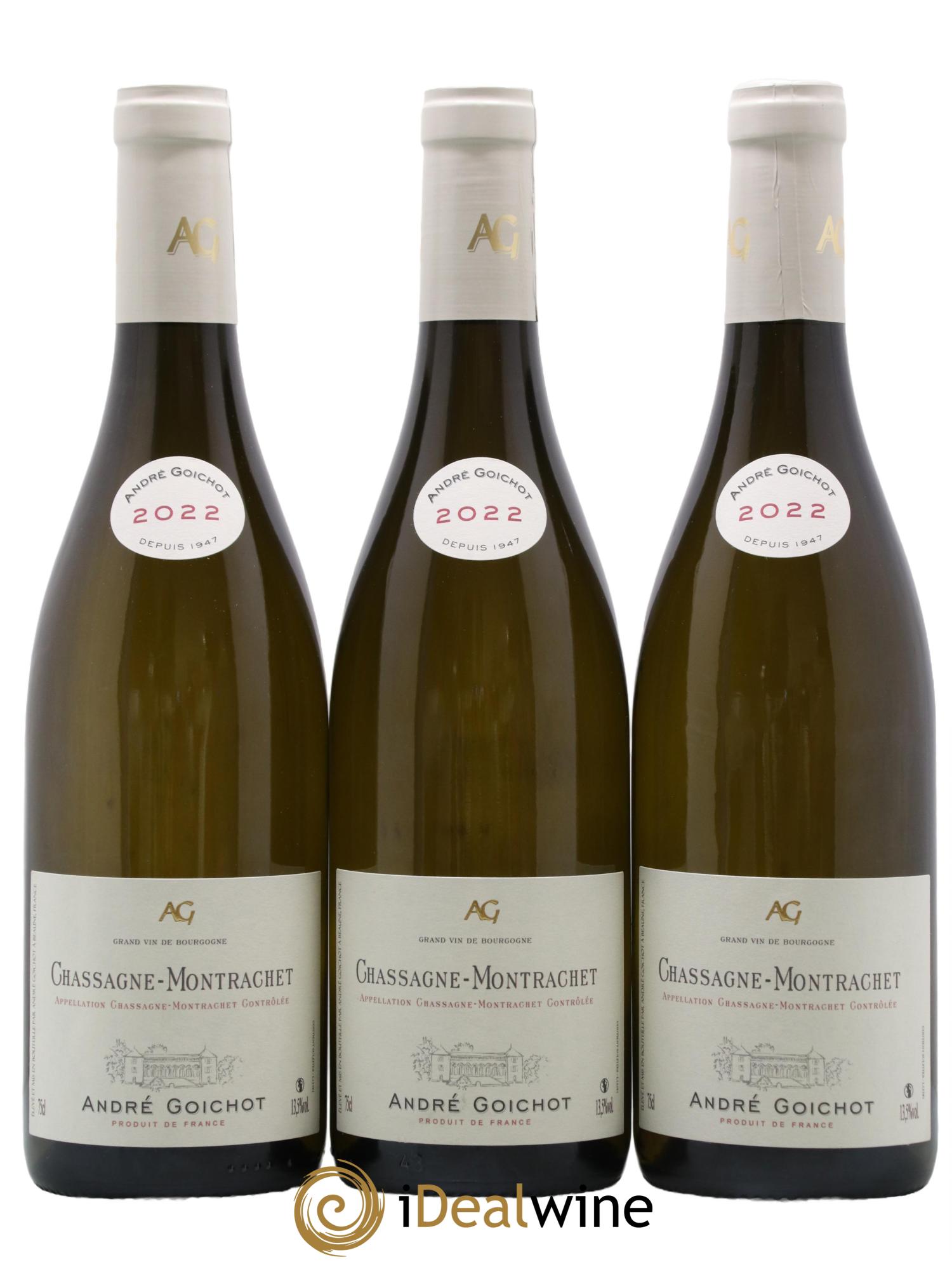 Chassagne-Montrachet Andre Goichot 2022 - Lot de 3 bouteilles - 0