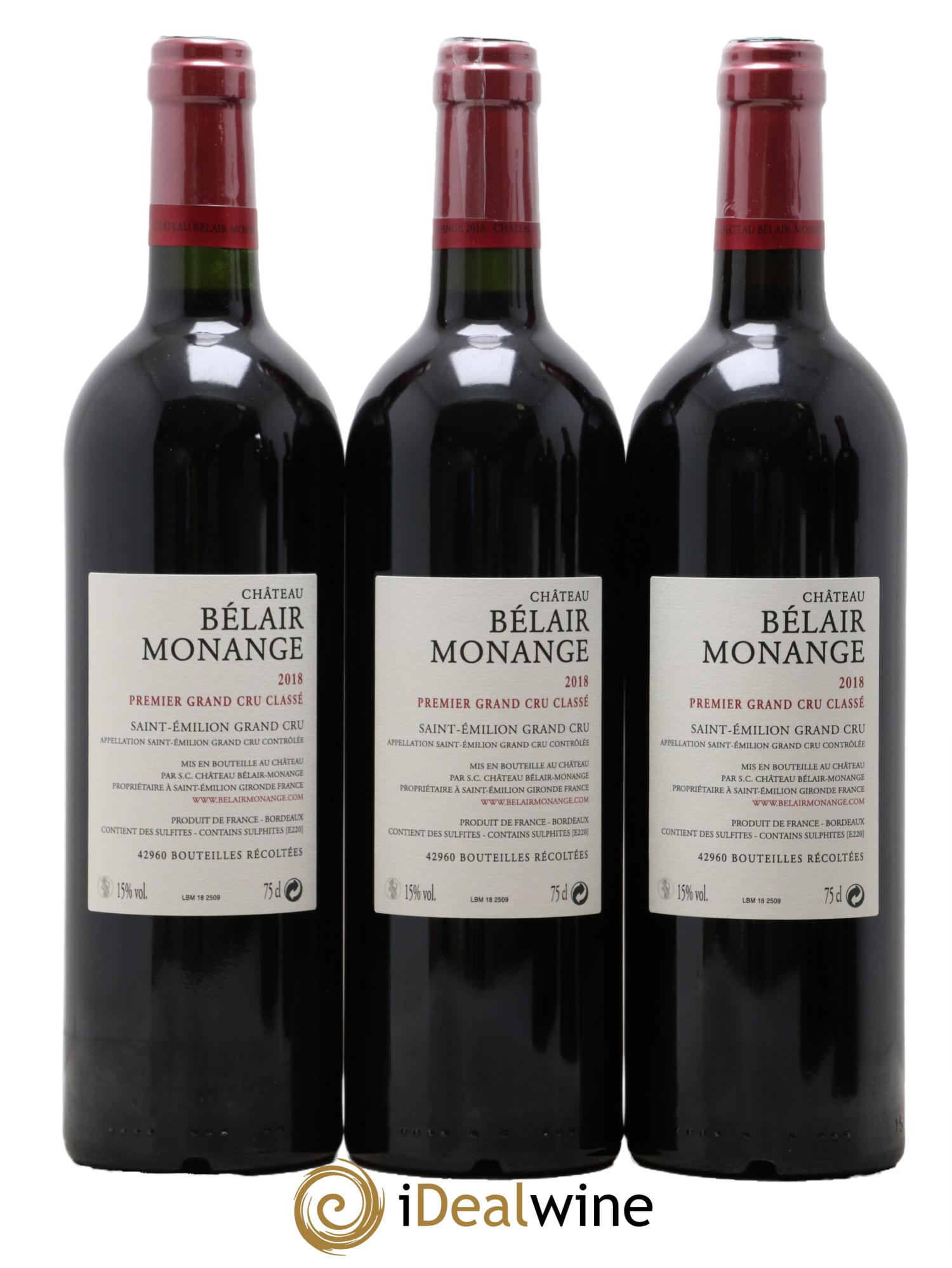 Château Belair (Belair-Monange) 1er Grand Cru Classé B 2018 - Lotto di 6 bottiglie - 4