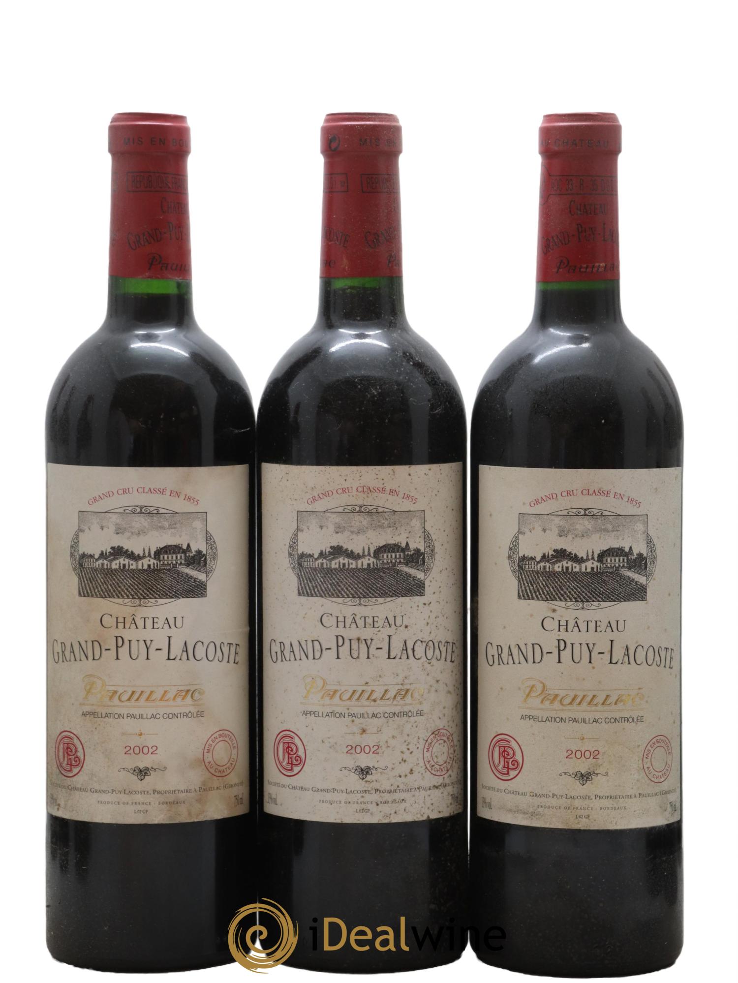 Château Grand Puy Lacoste 5ème Grand Cru Classé 2002 - Lot de 12 bouteilles - 3
