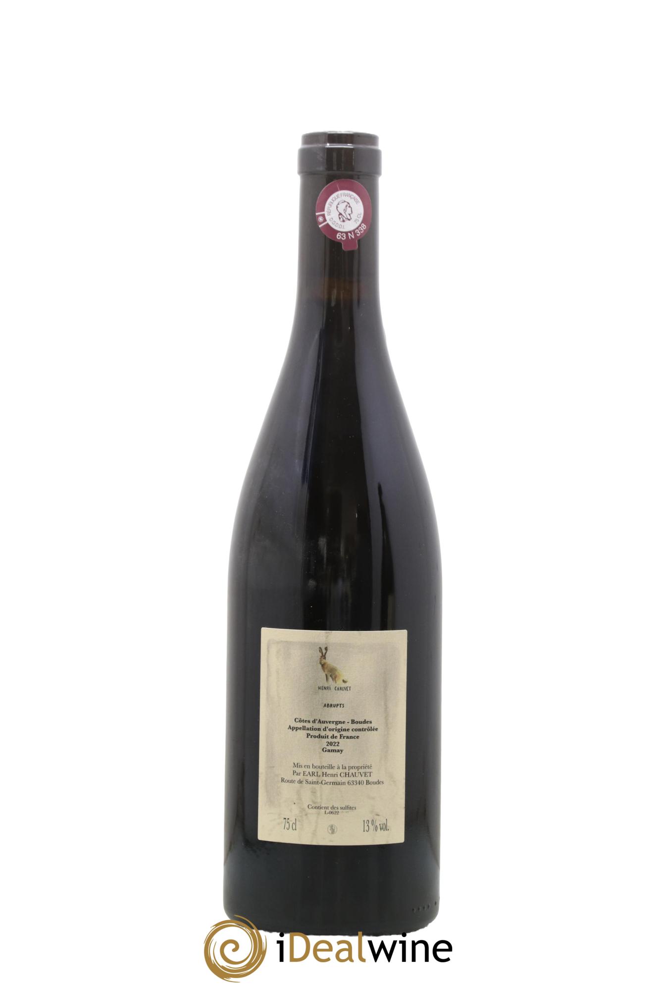 Côtes d'Auvergne AOP Abrupts Henri Chauvet 2022 - Lotto di 1 bottiglia - 1