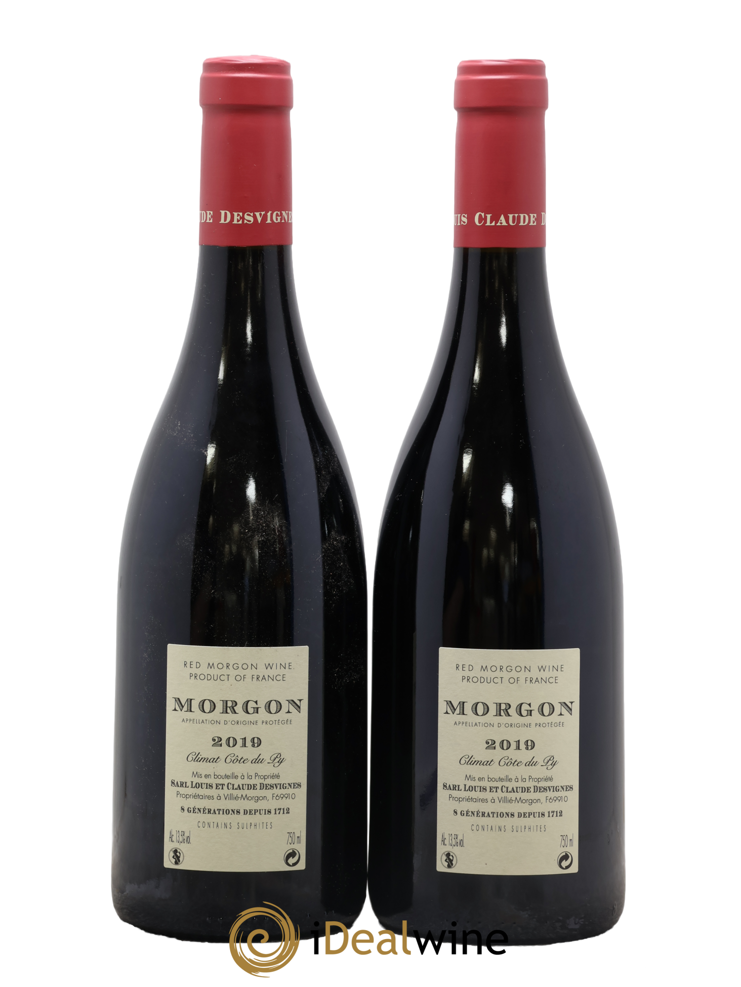 Morgon Côte du Py Louis-Claude Desvignes 2019 - Lotto di 2 bottiglie - 1